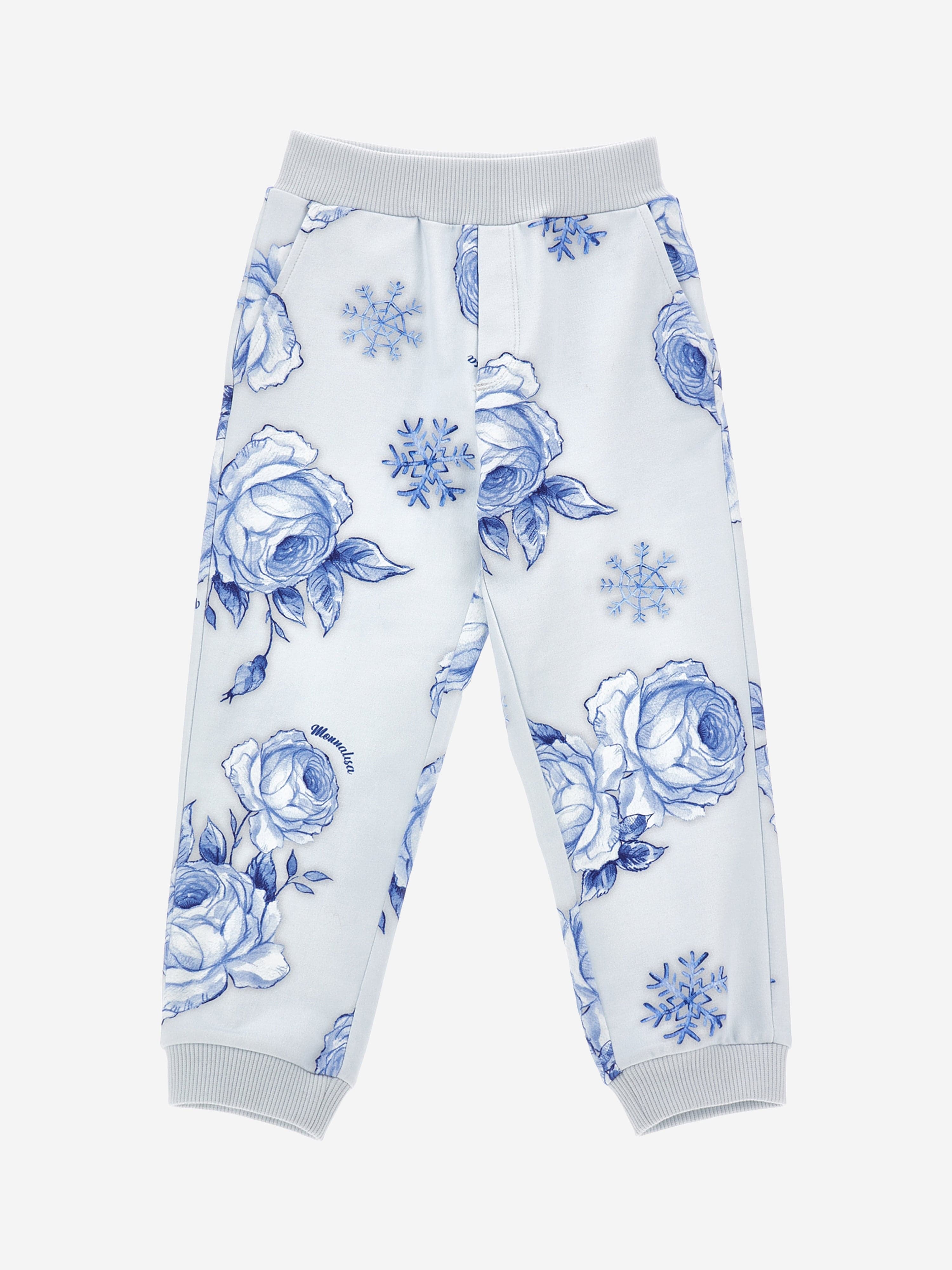 Monnalisa Girls Frozen Print Joggers in White