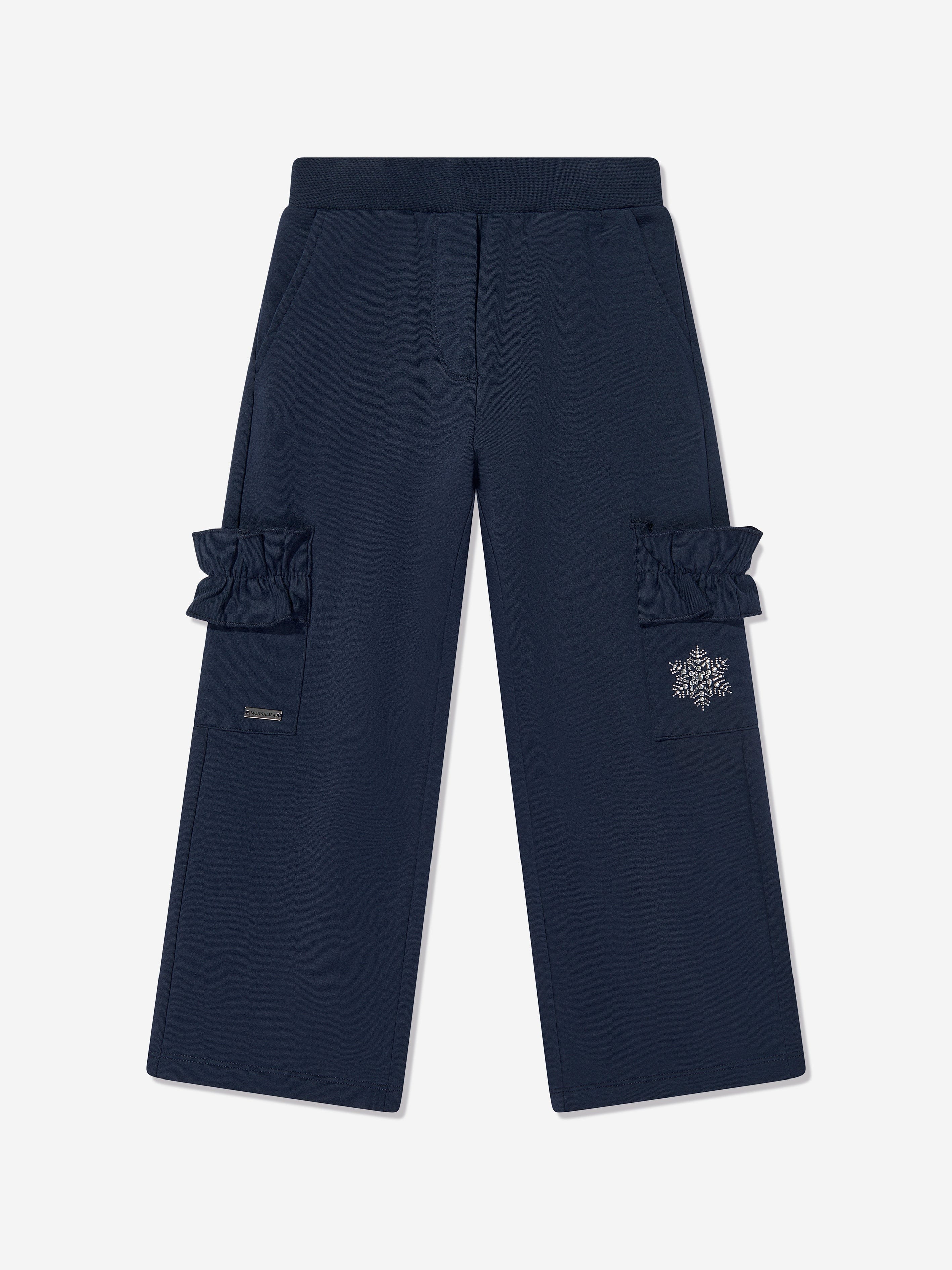 Monnalisa Girls Cargo Joggers in Blue