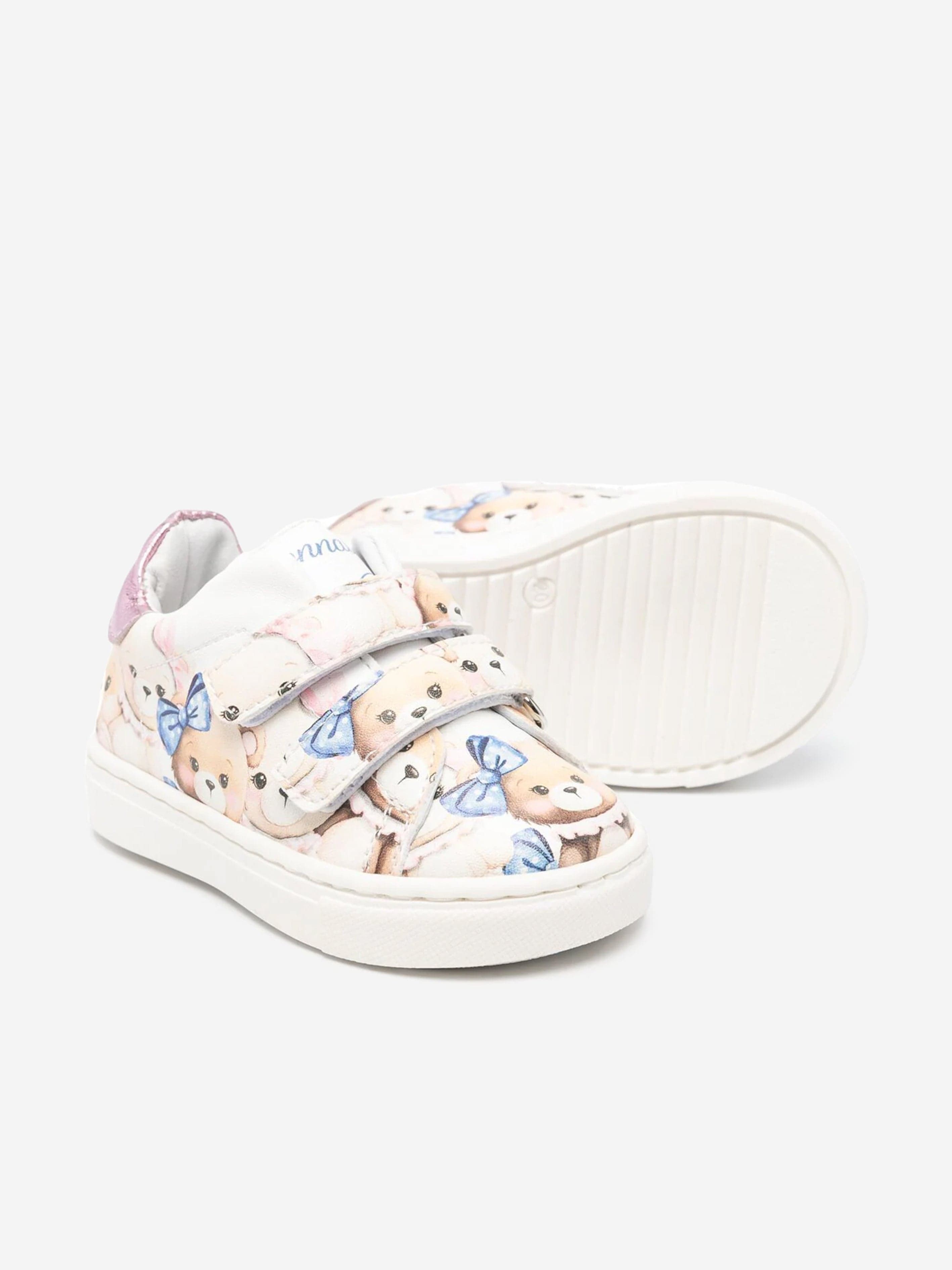 Monnalisa Girls Teddy Bear Trainers in Multicolour