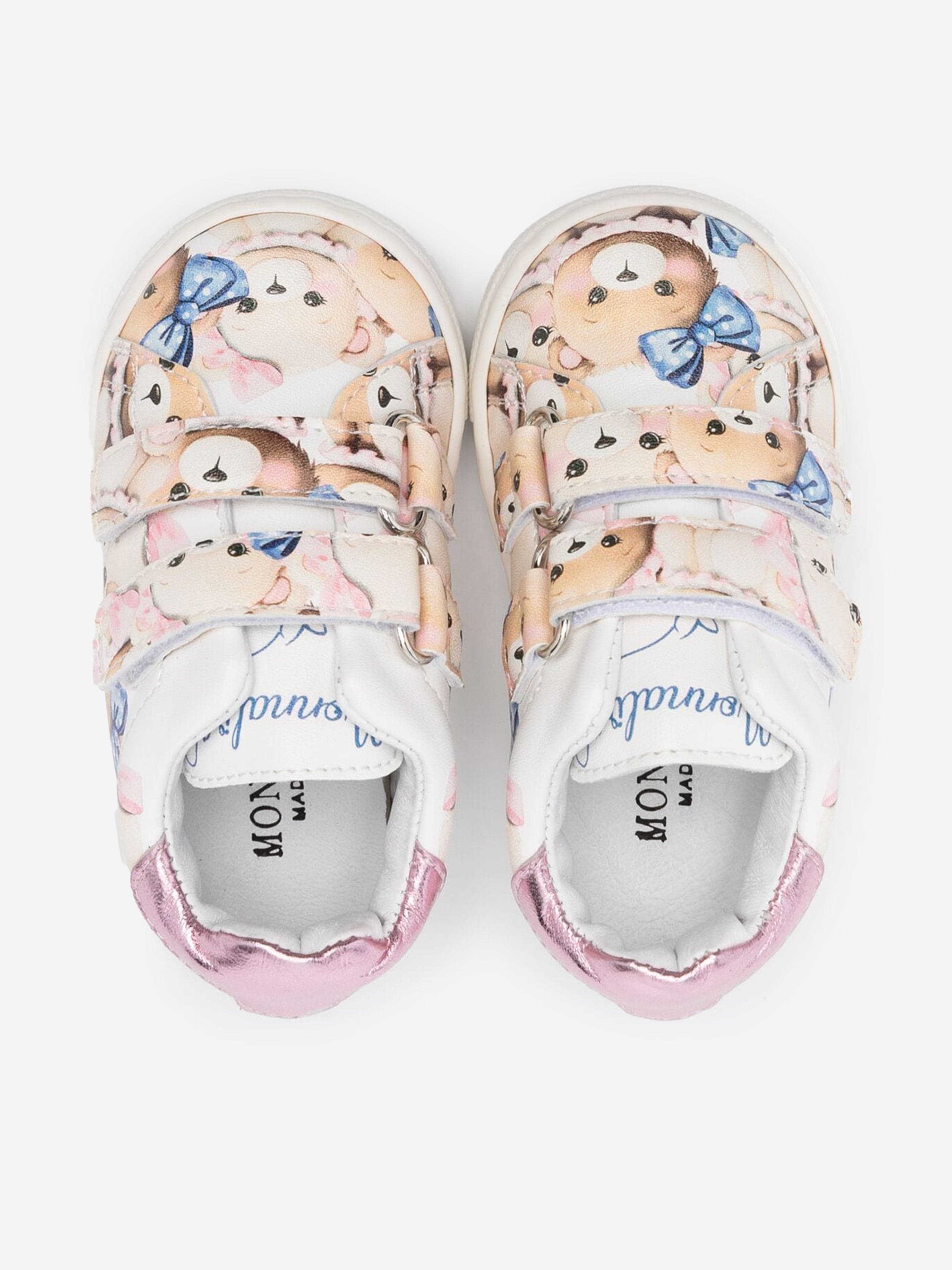 Monnalisa Girls Teddy Bear Trainers in Multicolour