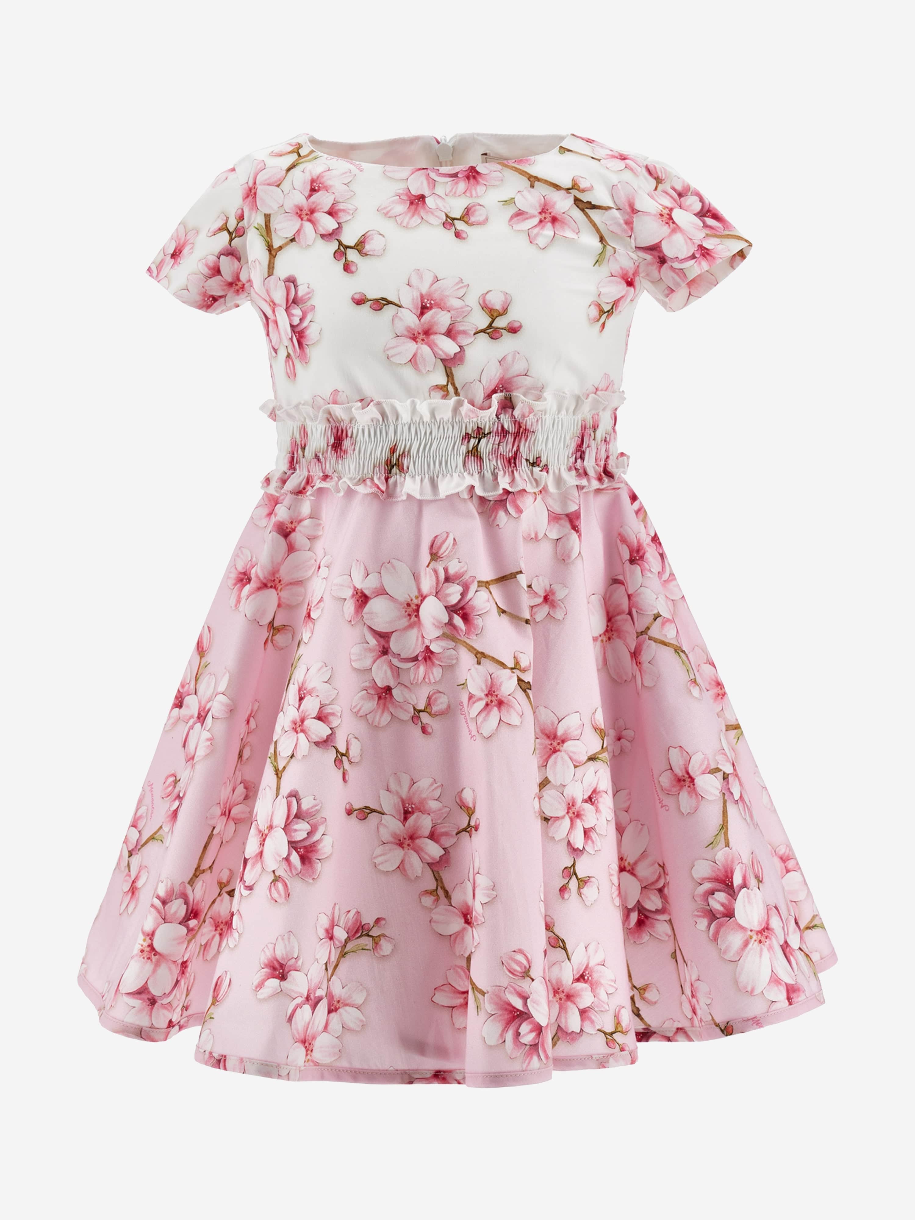 Girls Peach Blossom Dress in Pink