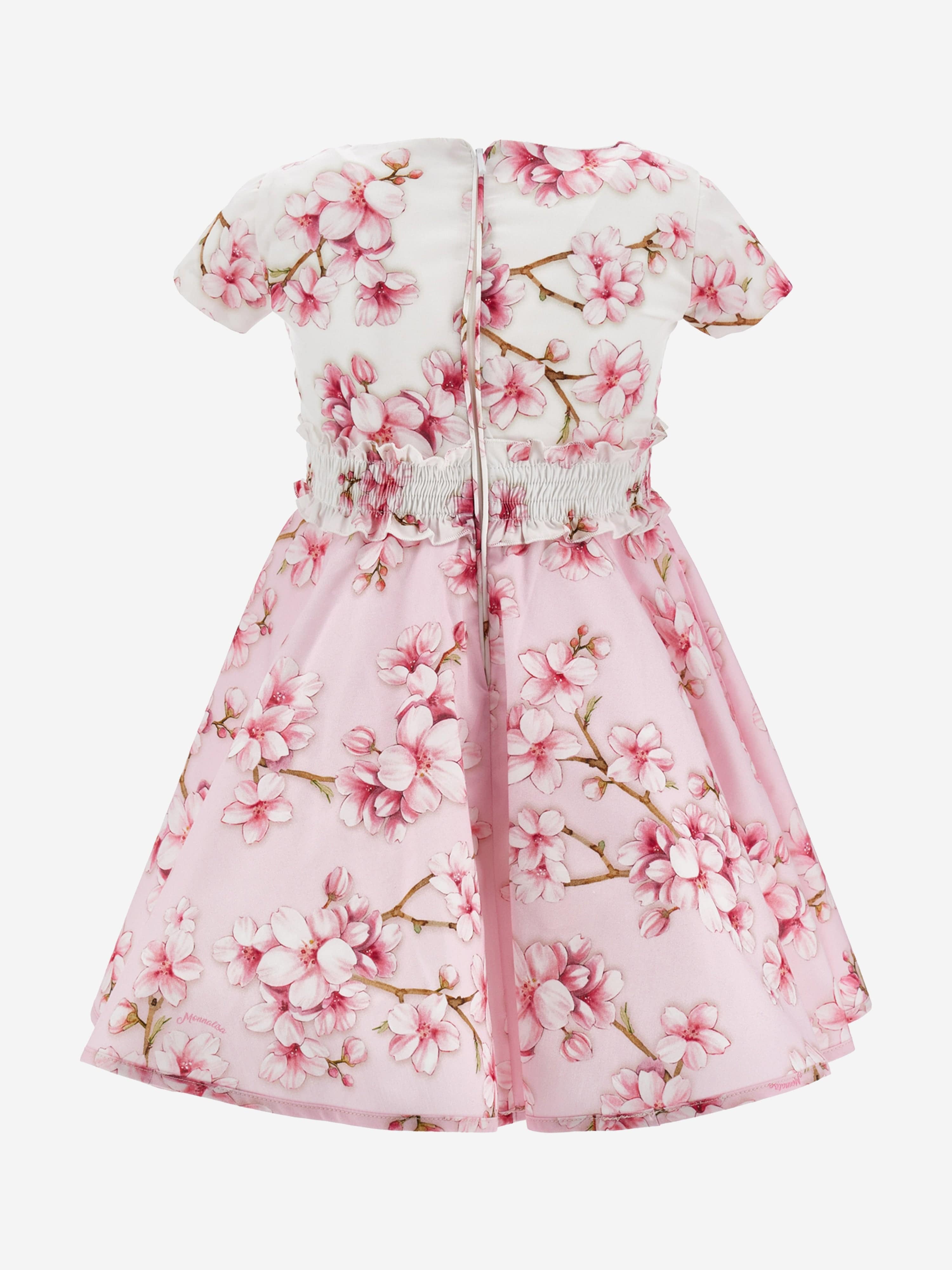 Girls Peach Blossom Dress in Pink
