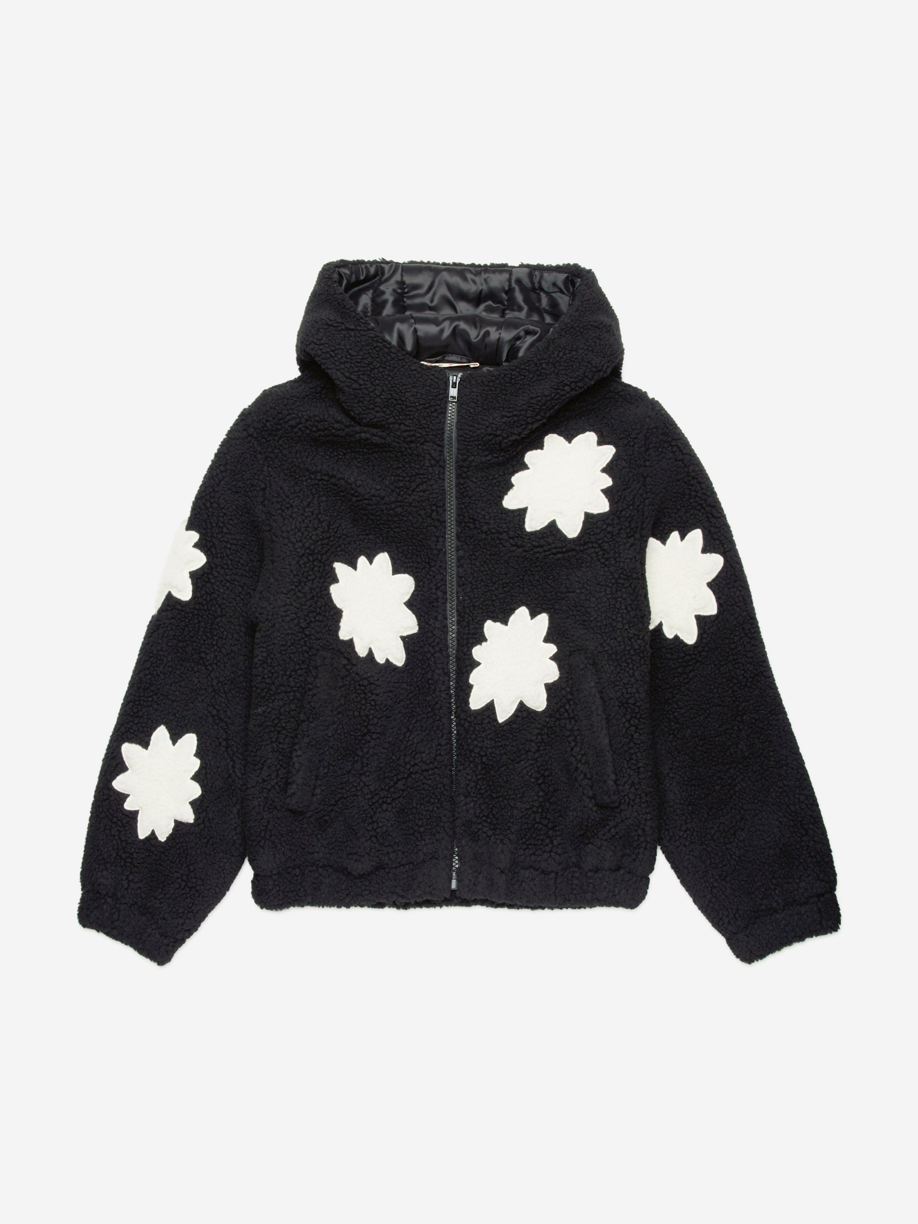 Girls Zip Up Jacket in Black