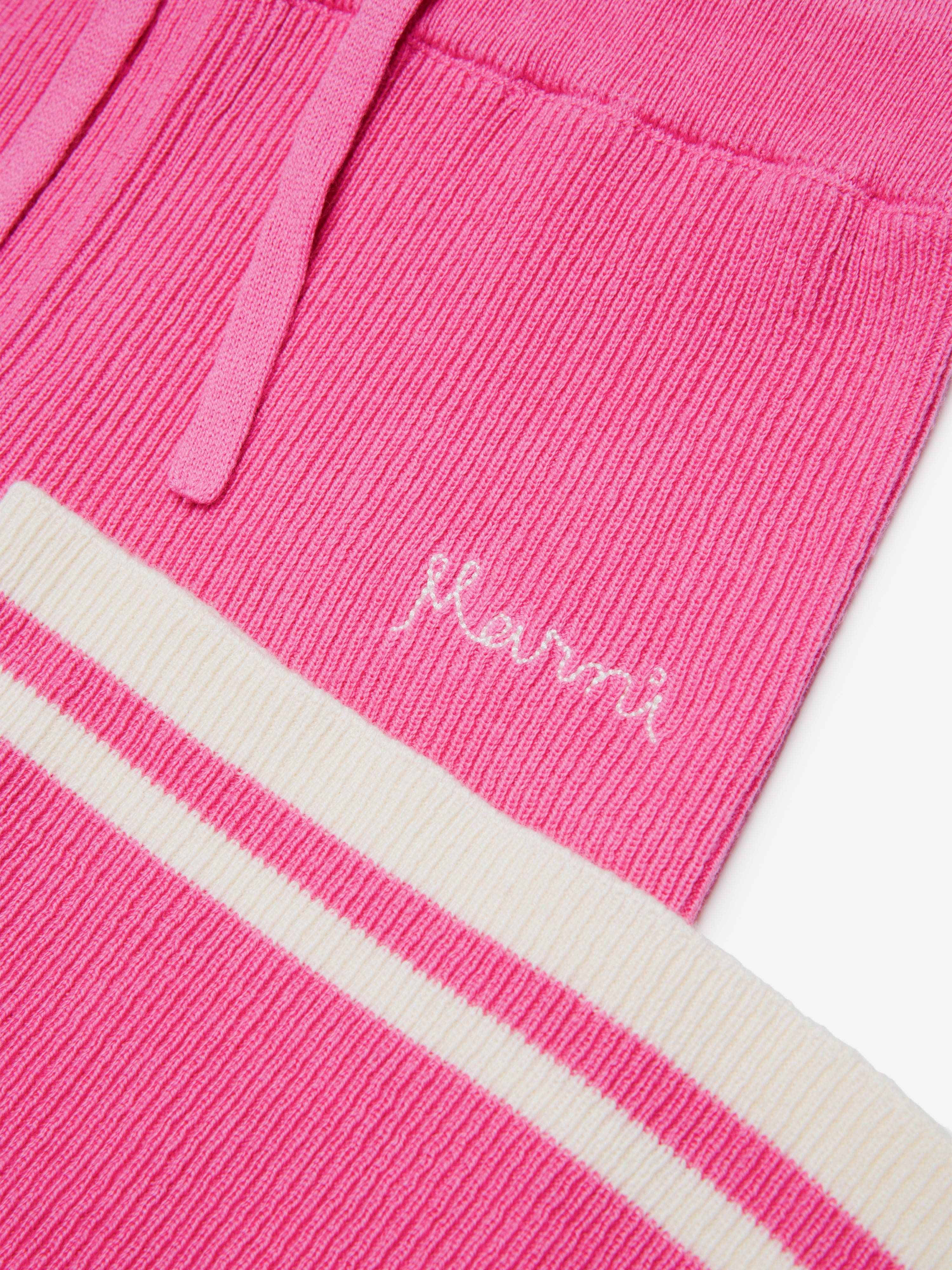 Girls Knitted Trousers in Pink