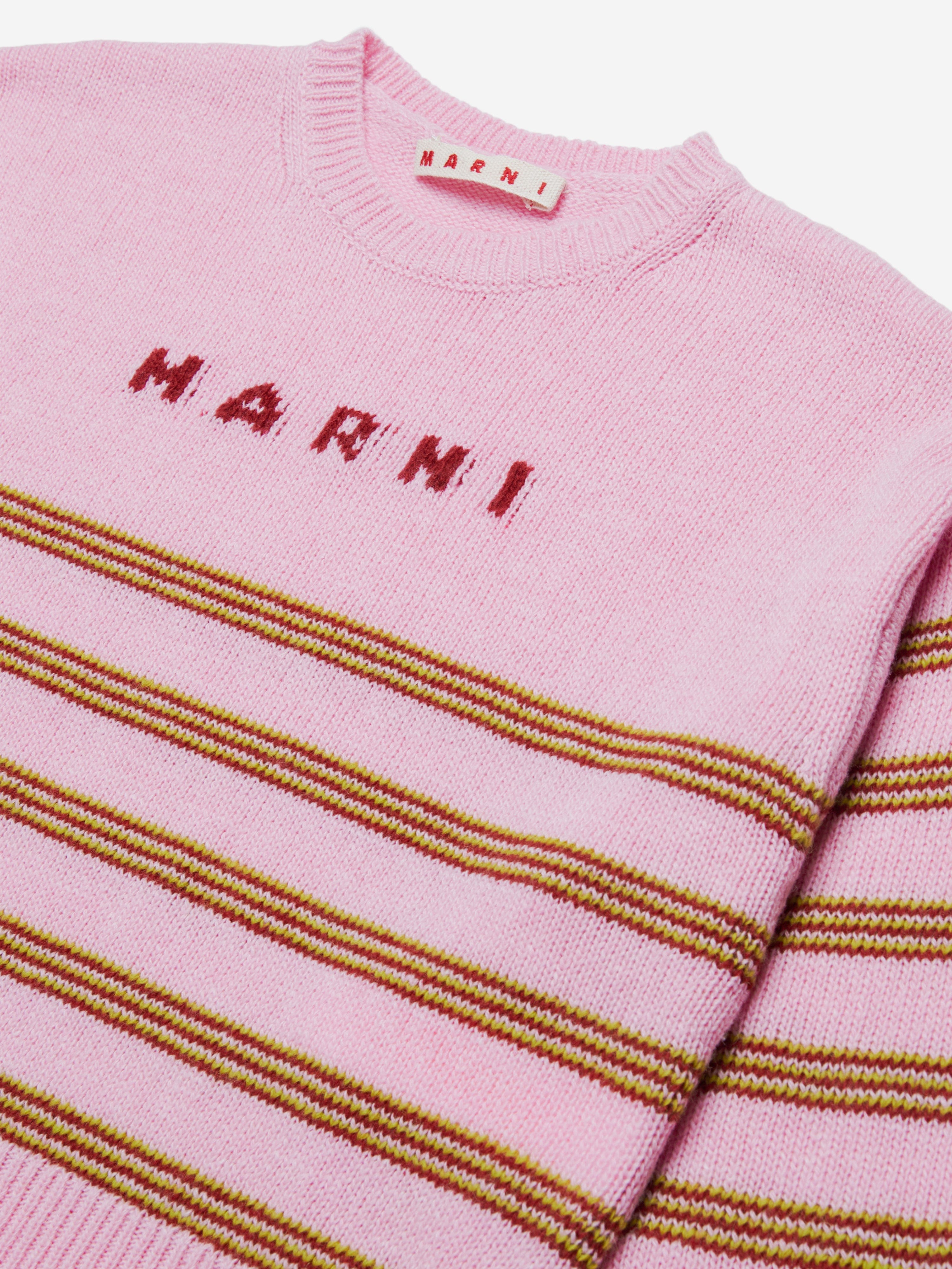 Girls Striped Jumper in Pink