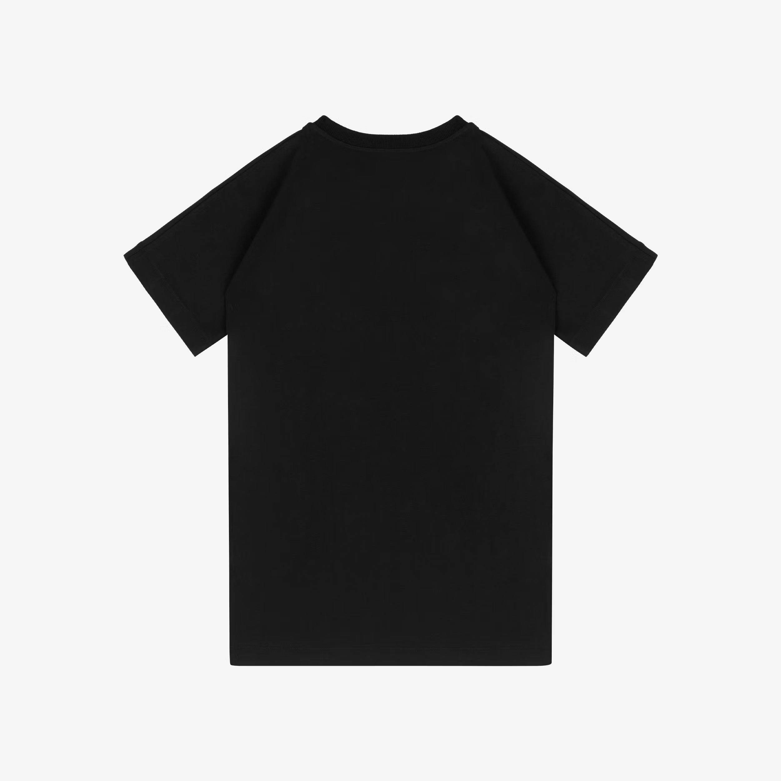 Girls Black Logo Cotton Dress