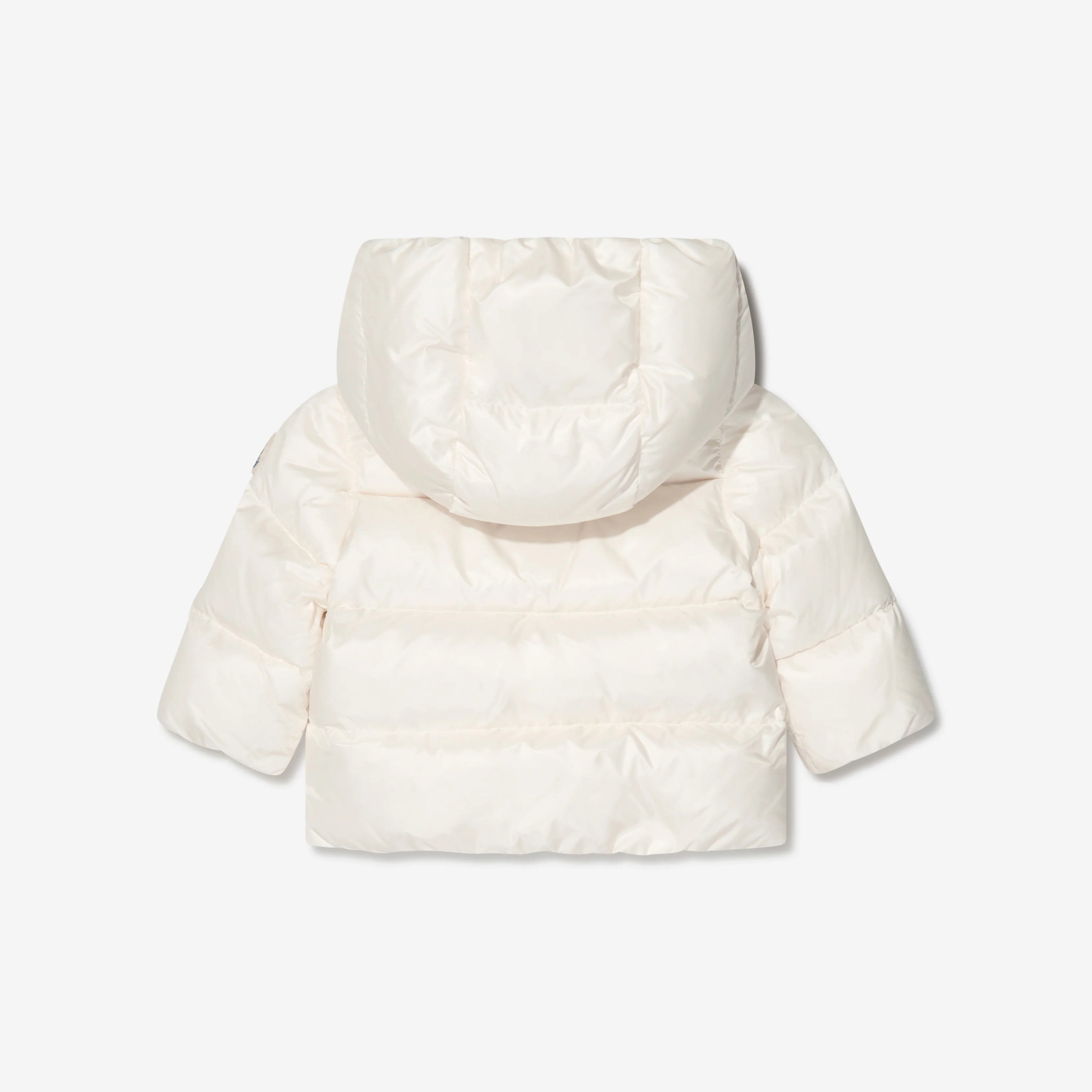 Baby Girls White "NATAS" Padded Down Jacket
