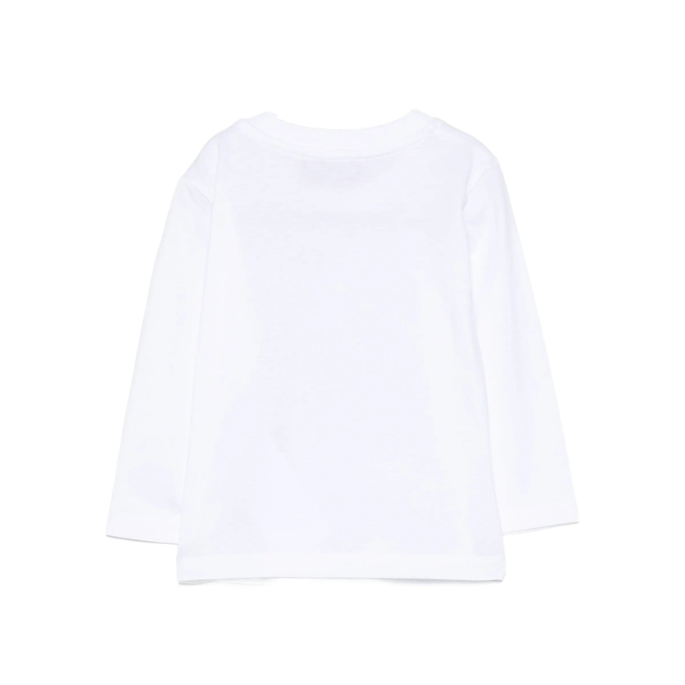 Baby Boys & Girls White Printed Cotton T-Shirt
