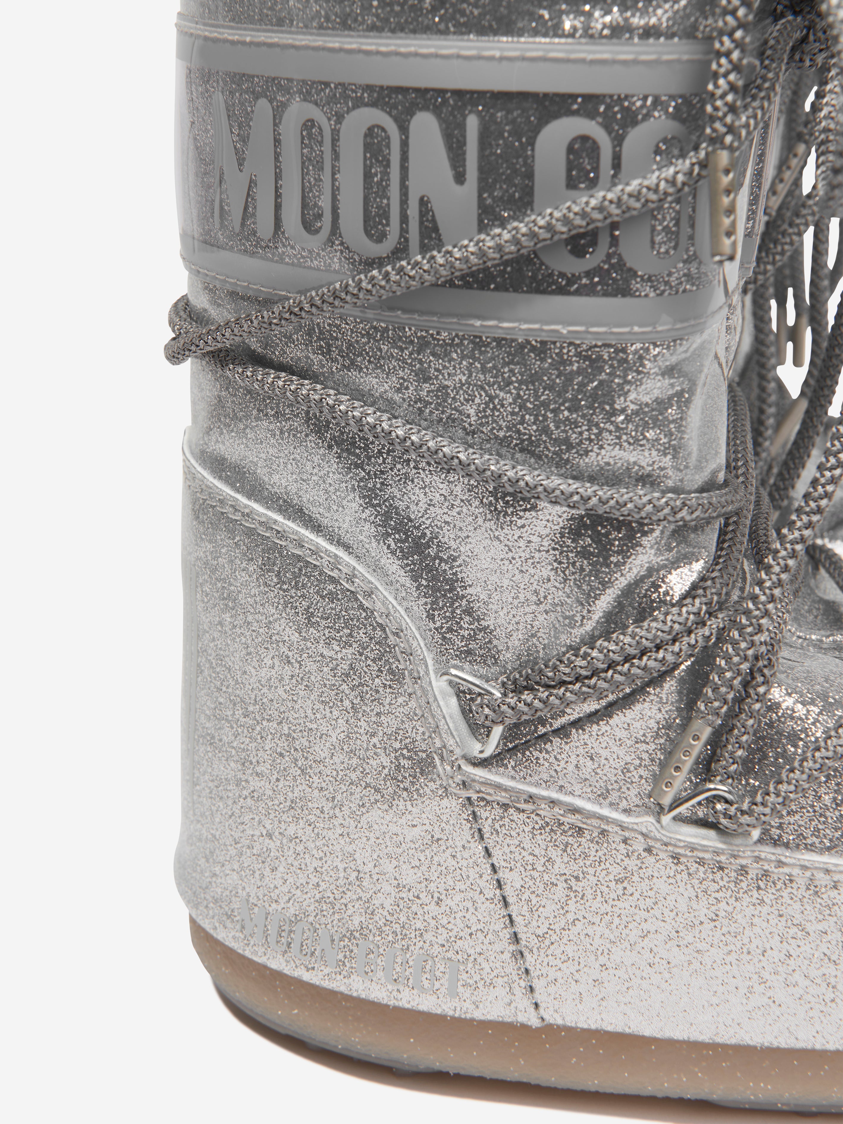 Kids Icon Glitter Snow Boots in Silver