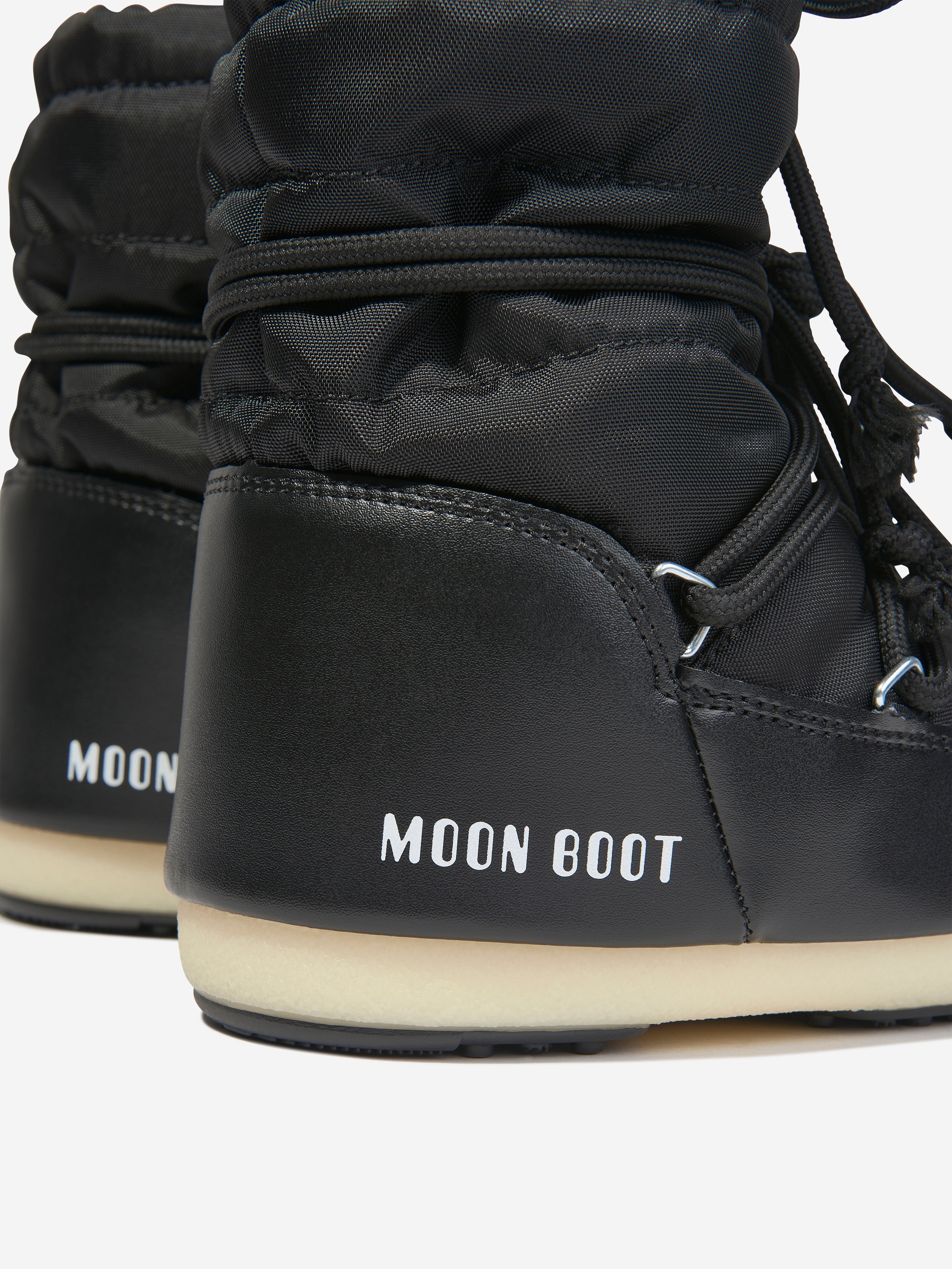 Kids Light Low Nylon Snow Boots in Black