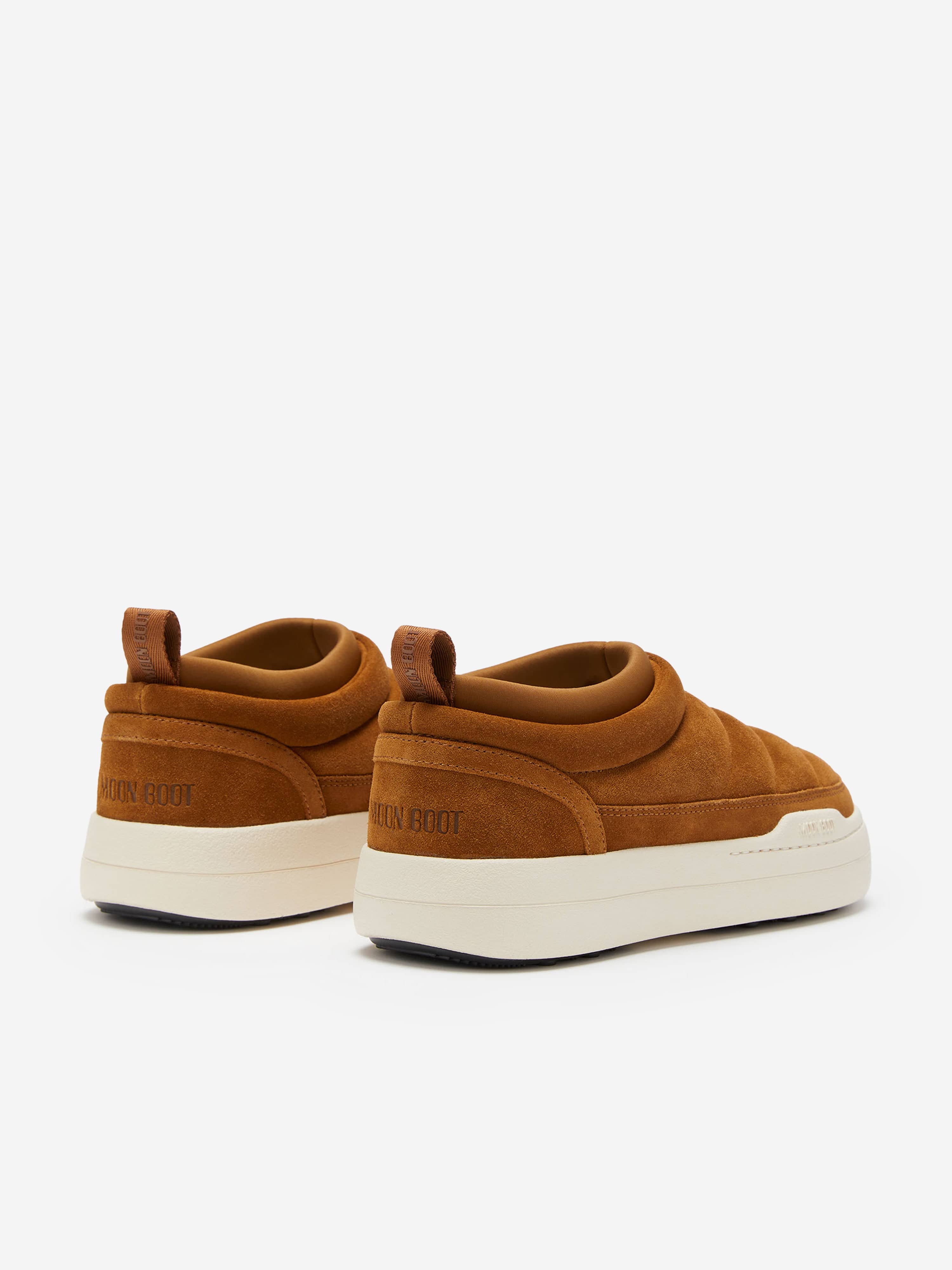 Moon Boot Kids Park Soft Suede Shoes in Brown