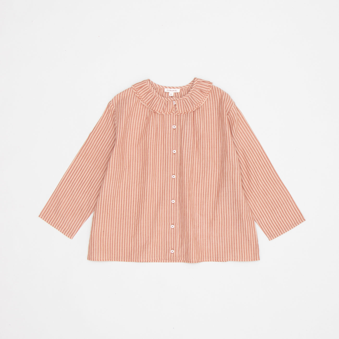 Girls Pink Stripes Cotton Shirt