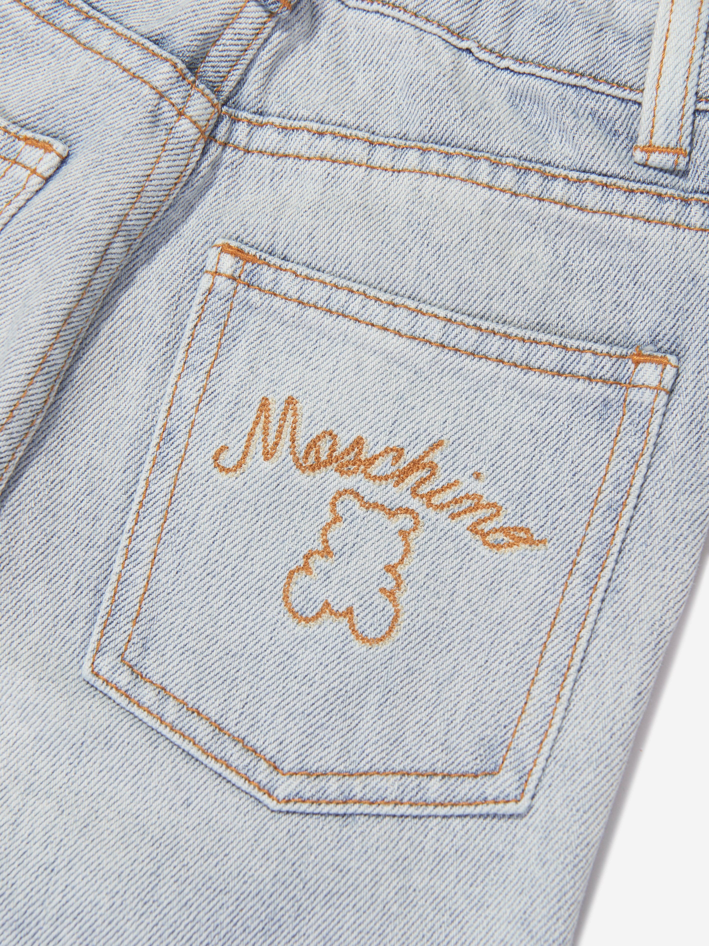 Moschino Kids Slim Fit Jeans in Blue