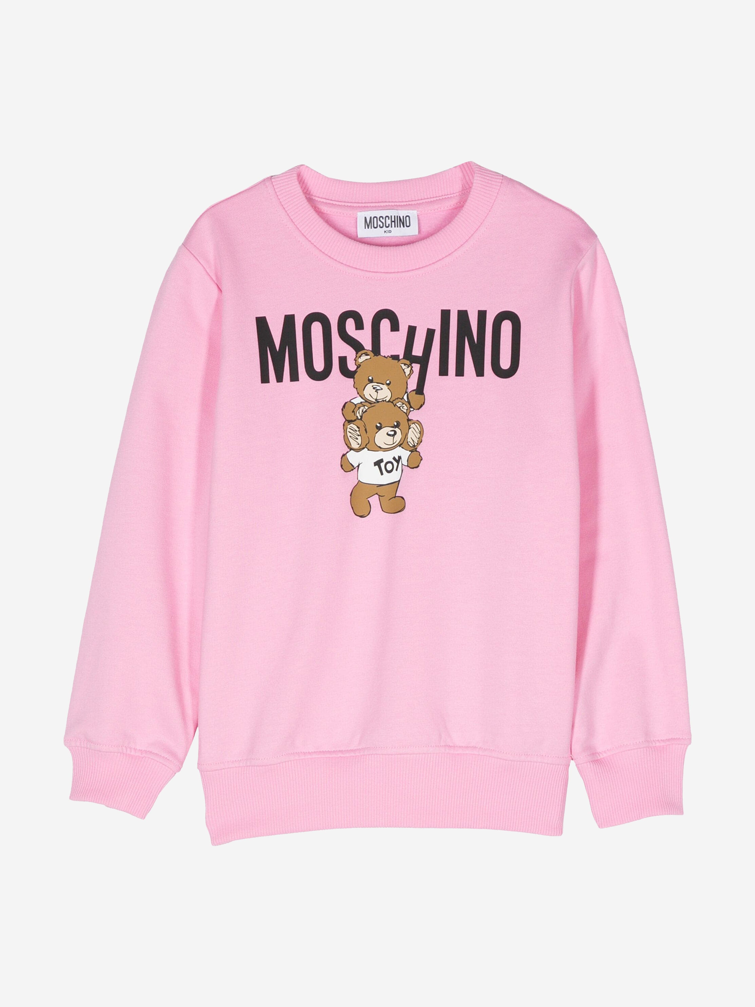 Girls Bear Logo Sweatshirt in Pink