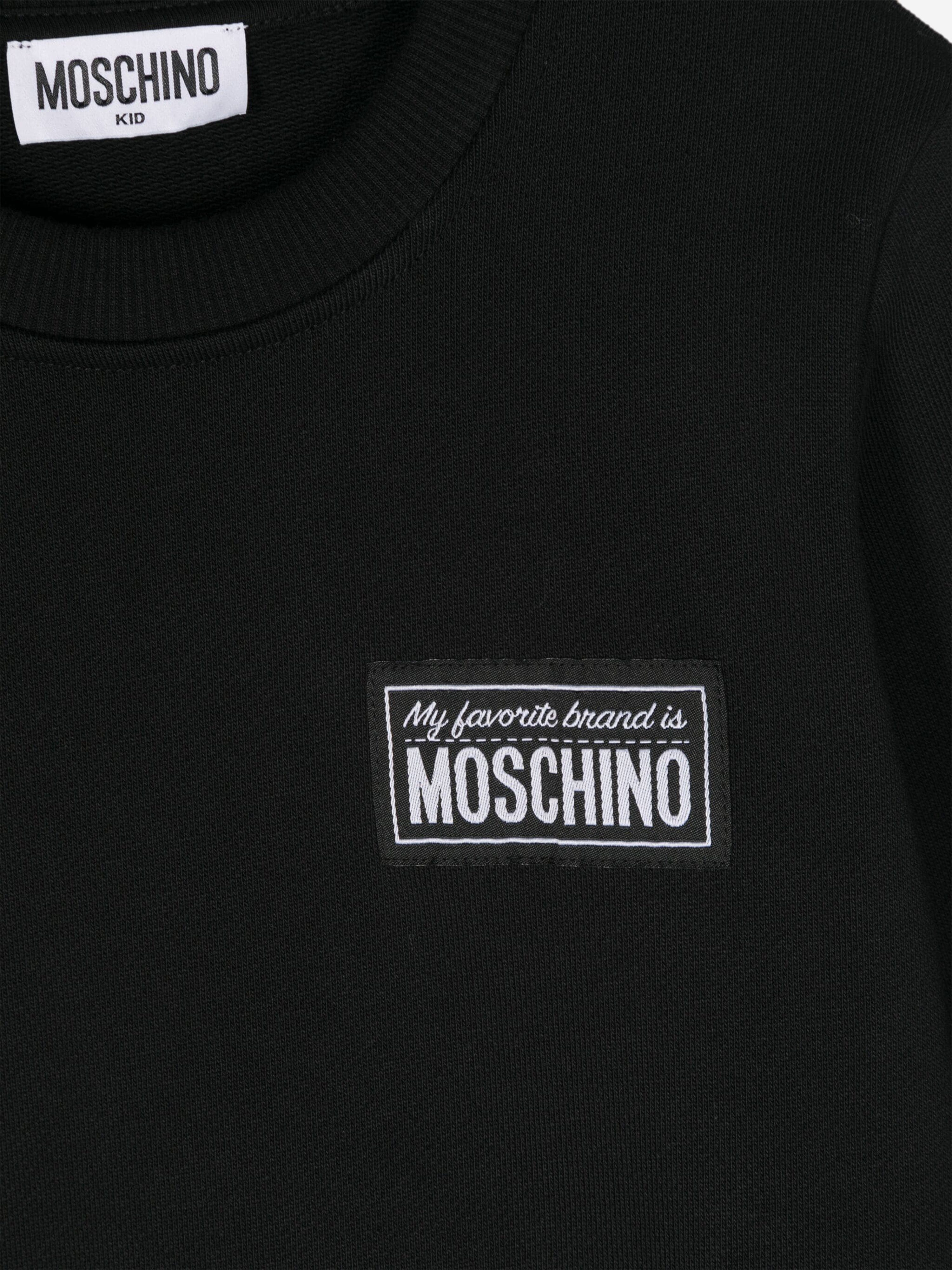 Moschino Kids Logo Sweatshirt in Black