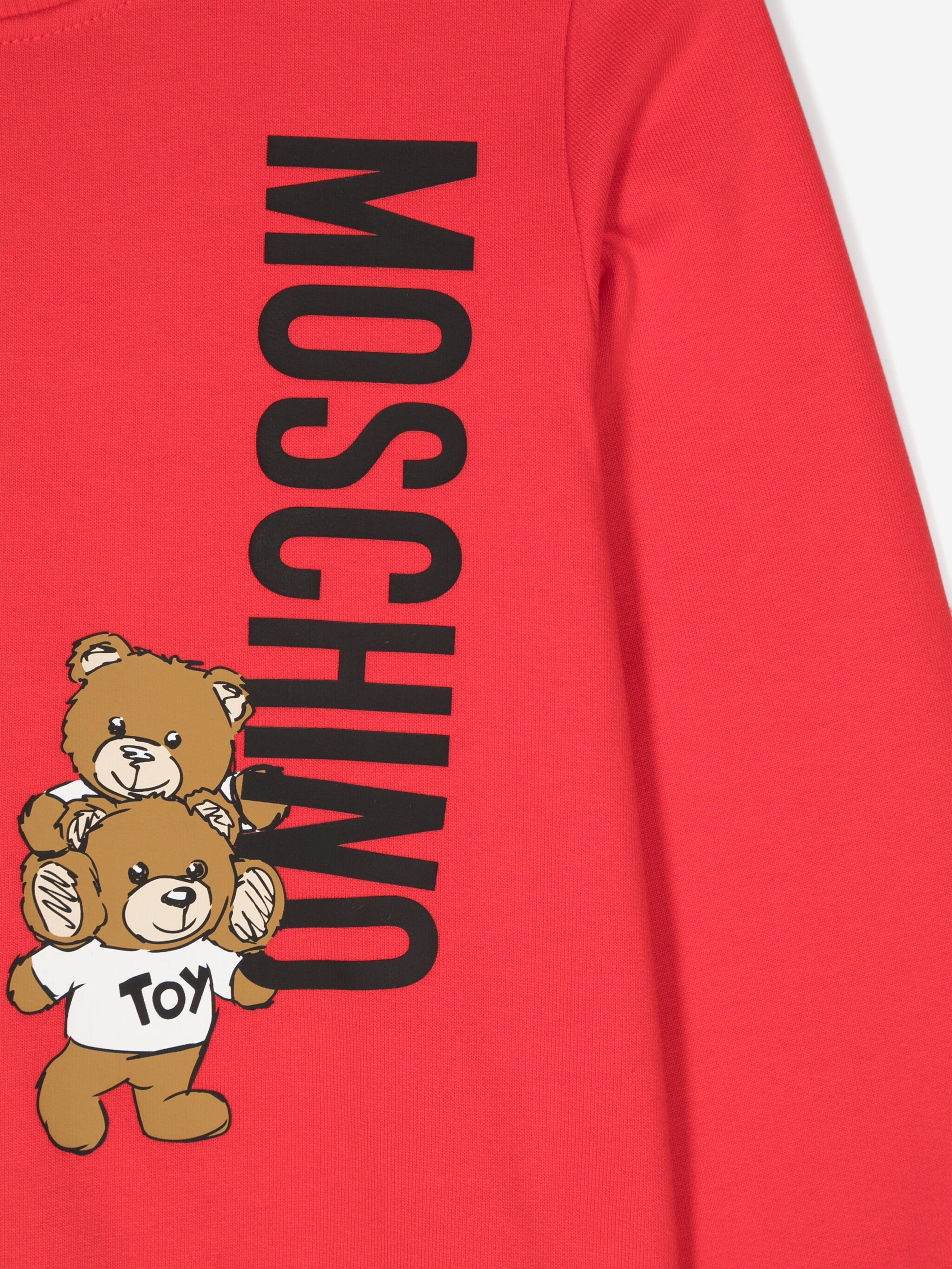 Kids Teddy Bear Logo Sweatshirt in Red