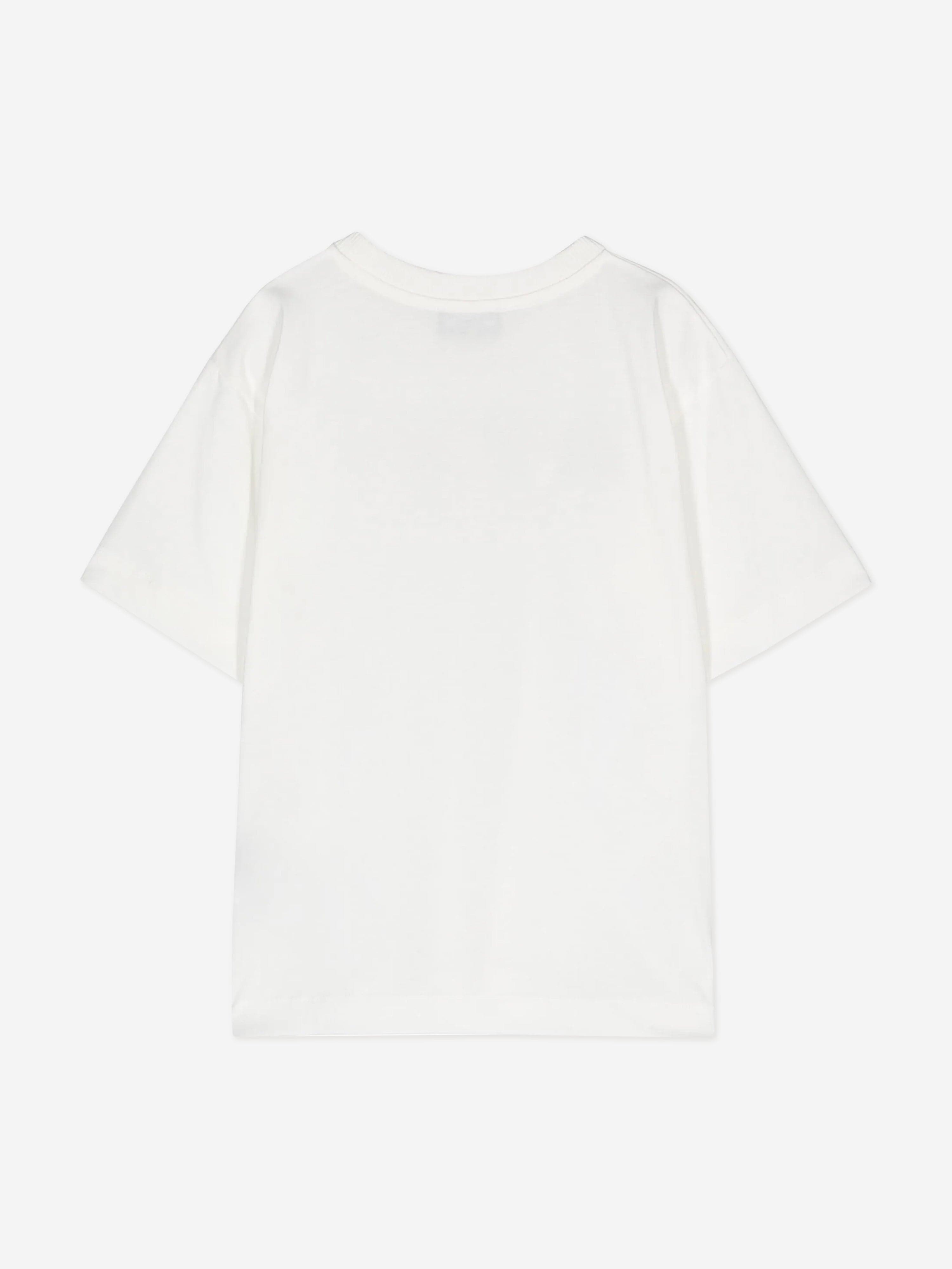 Kids Teddy Bear Logo T-Shirt in Ivory