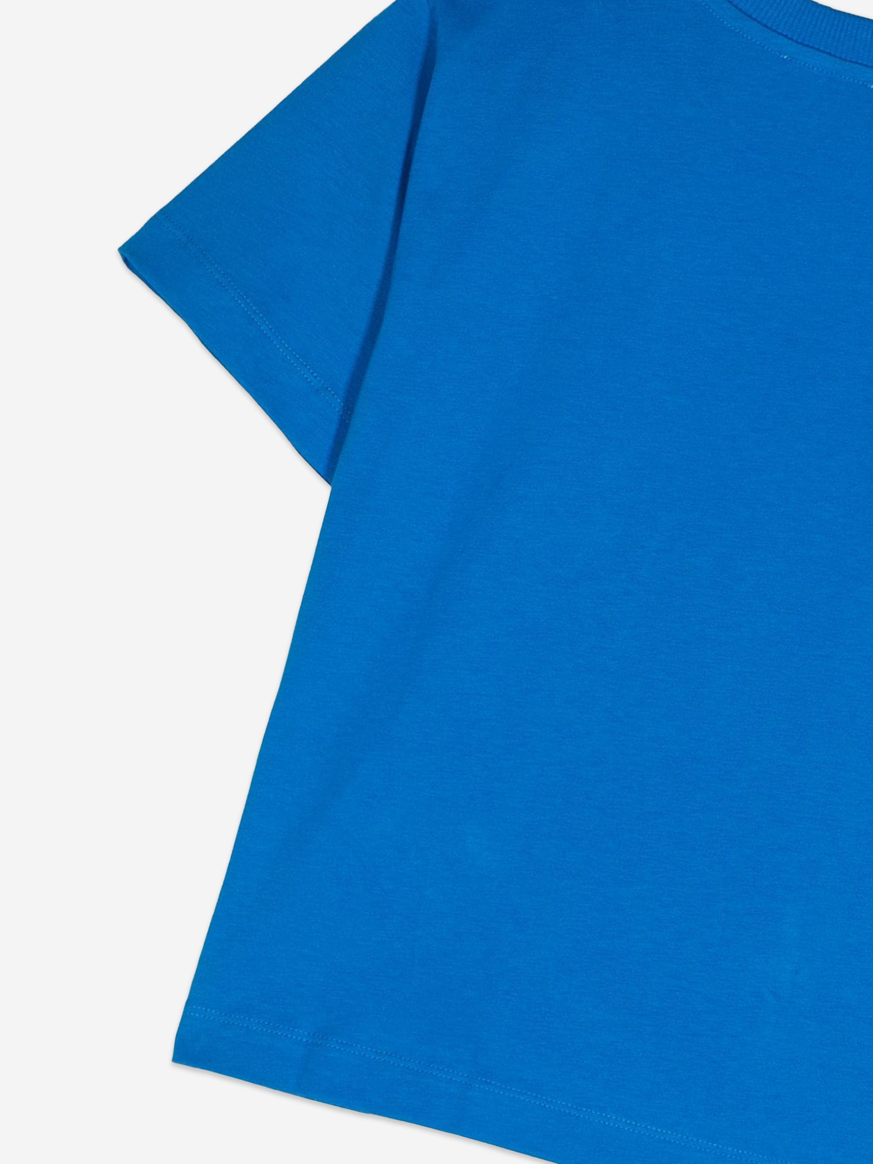 Moschino Kids Teddy Bear Logo T-Shirt in Blue