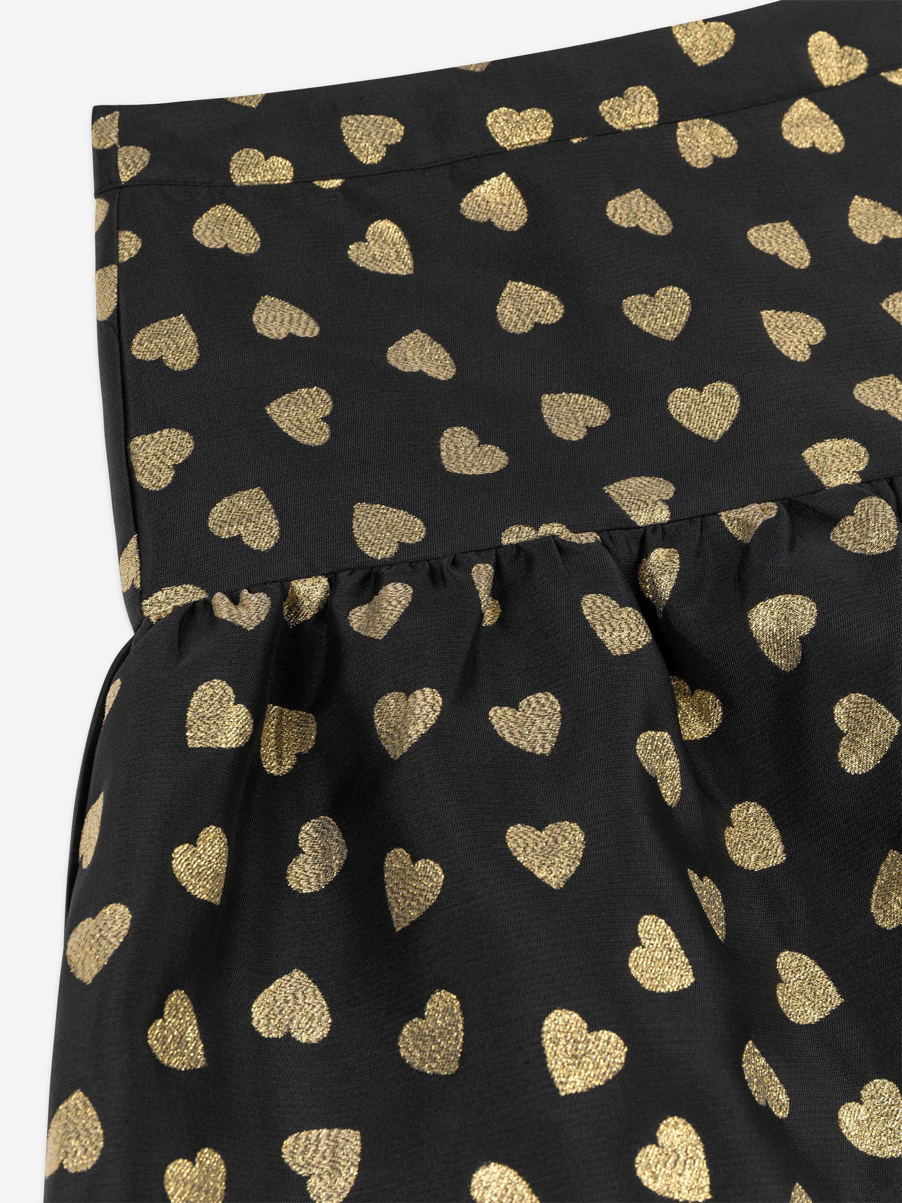 Girls Hearts Skirt in Black
