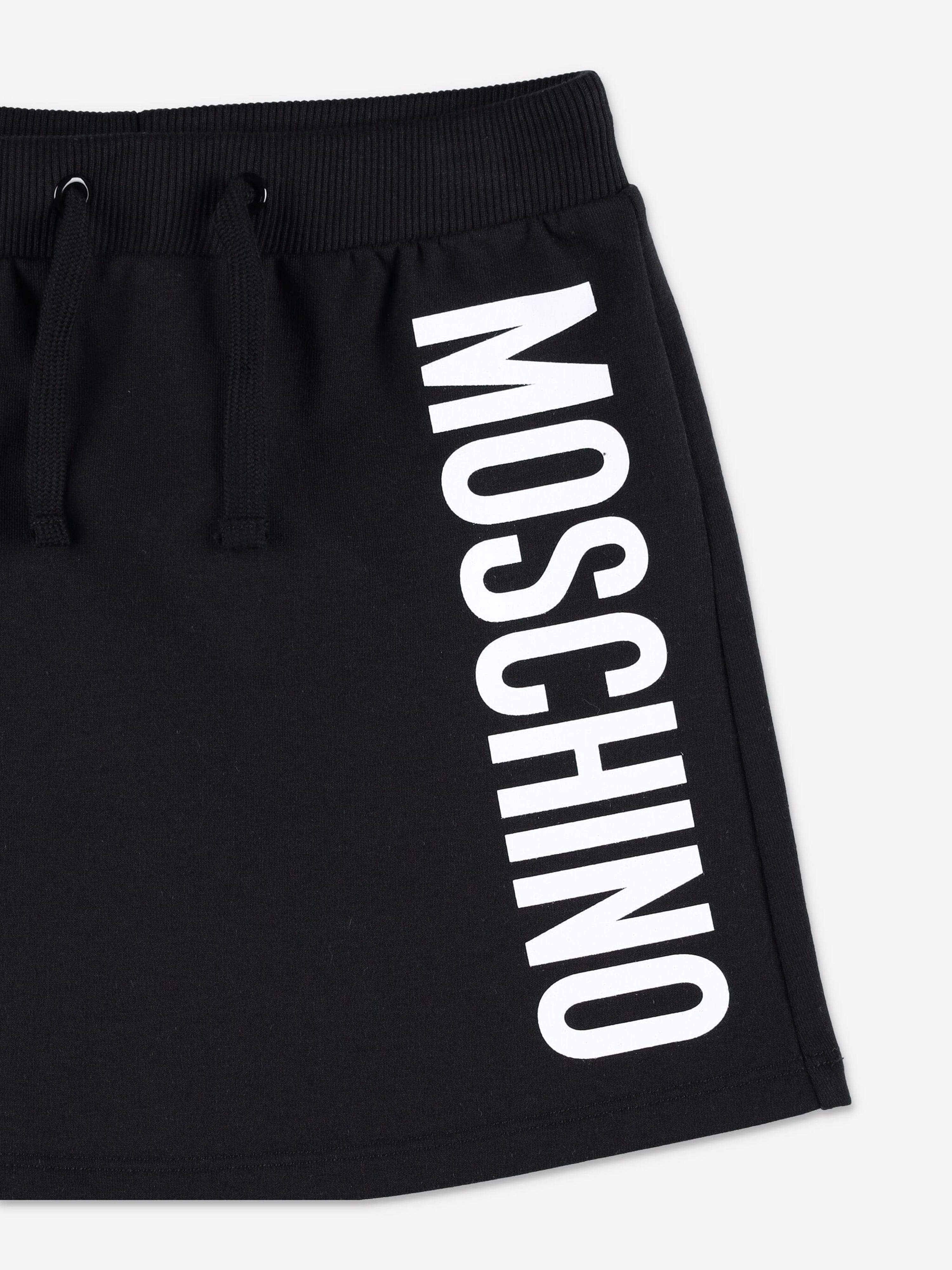 Moschino Girls Logo Skirt in Black