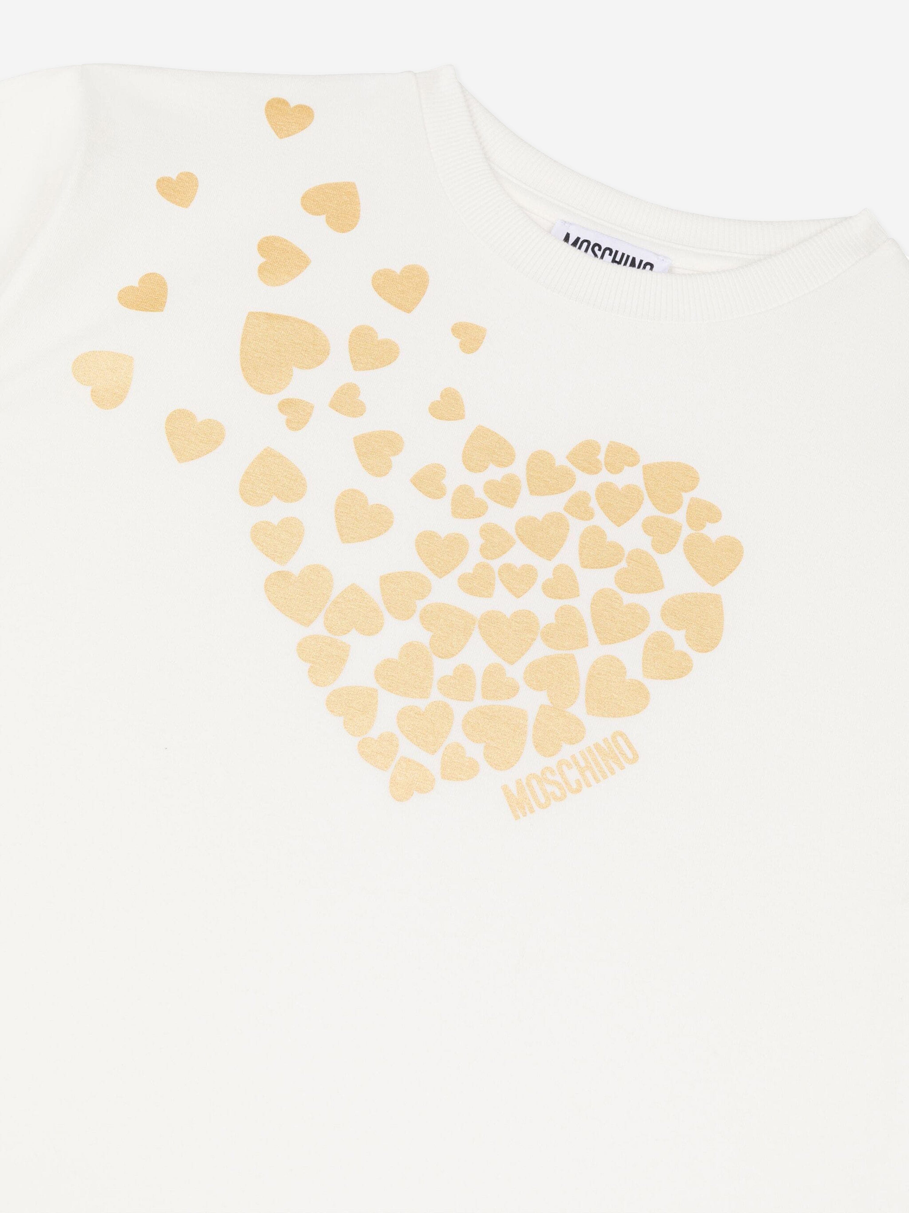 Girls Heart Logo T-Shirt in Ivory