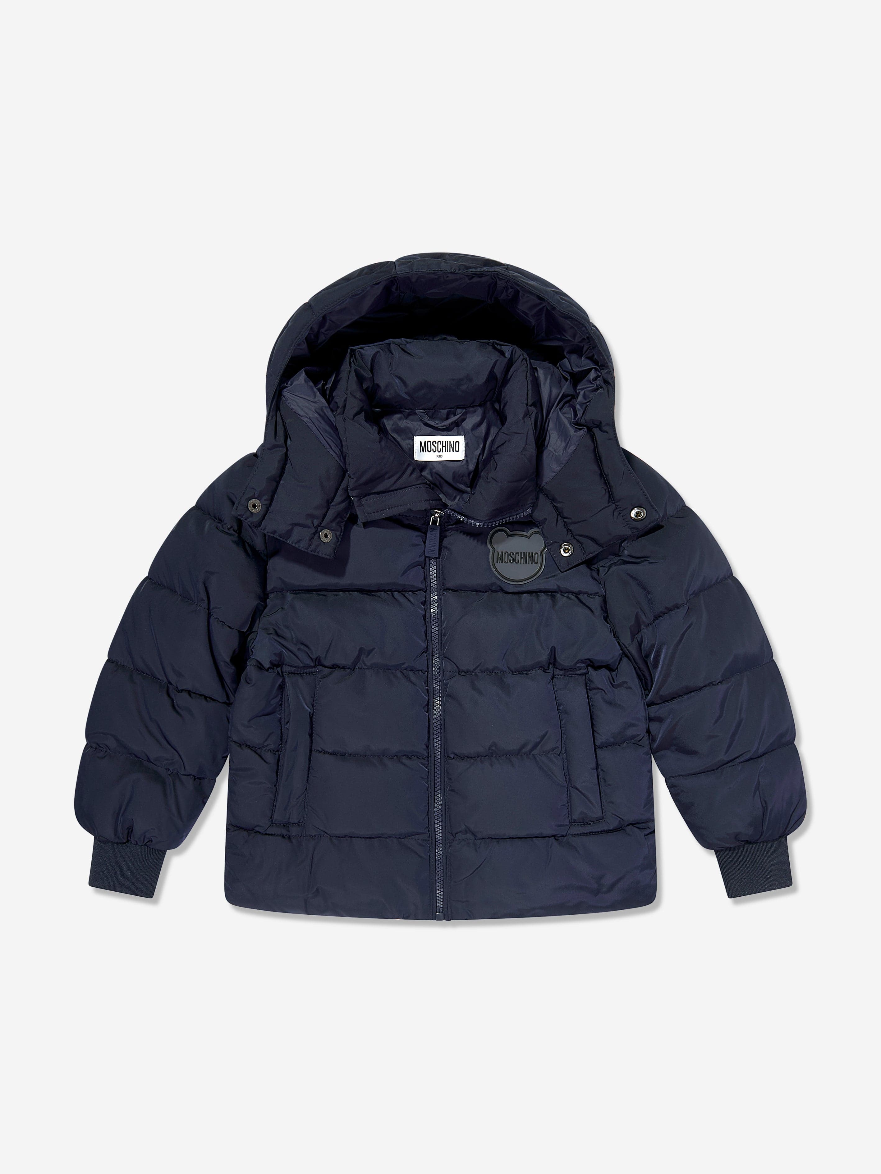 Kids Logo Puffer Jacket in Navy