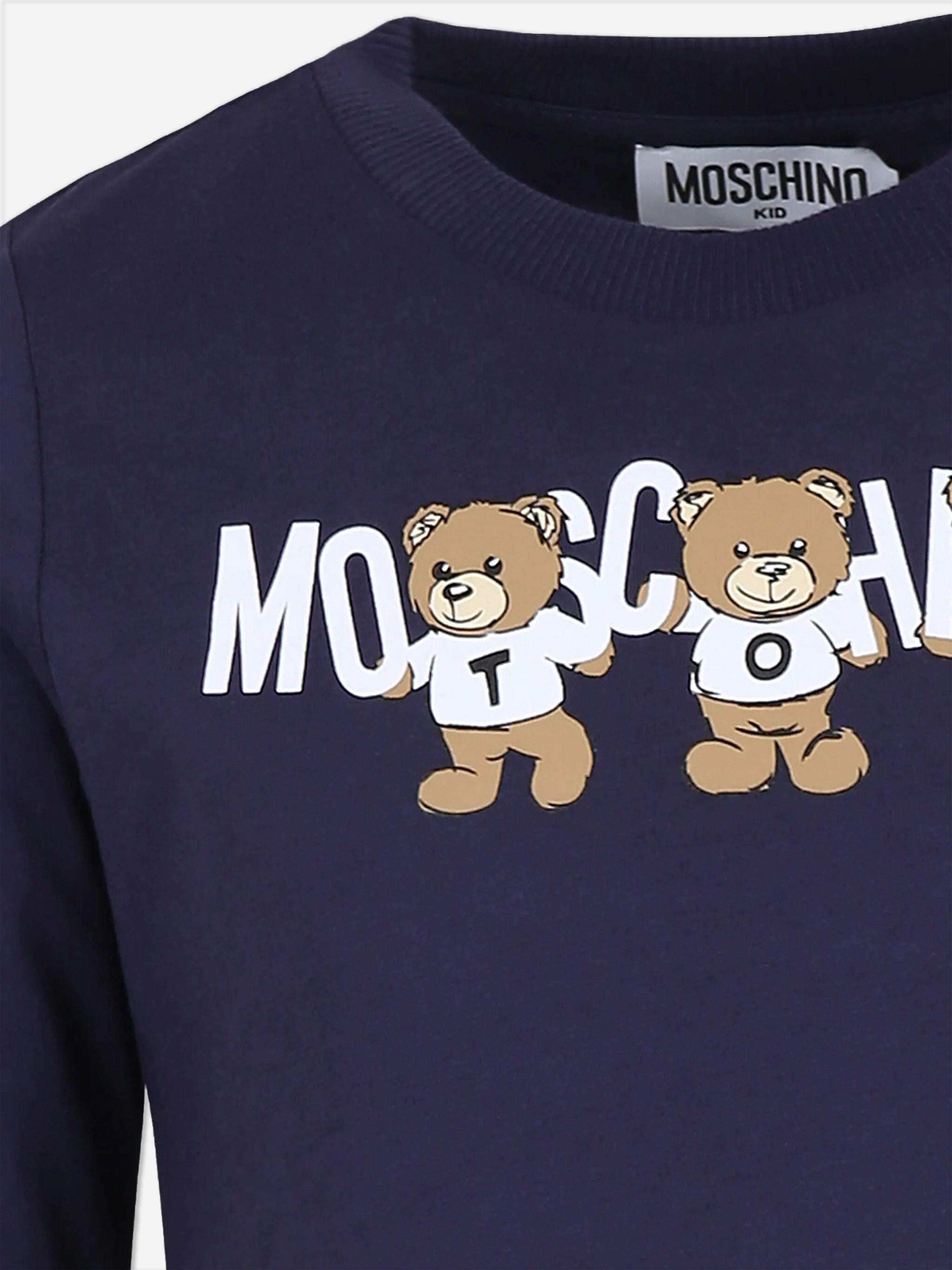 Kids Long Sleeve Logo T-Shirt in Navy