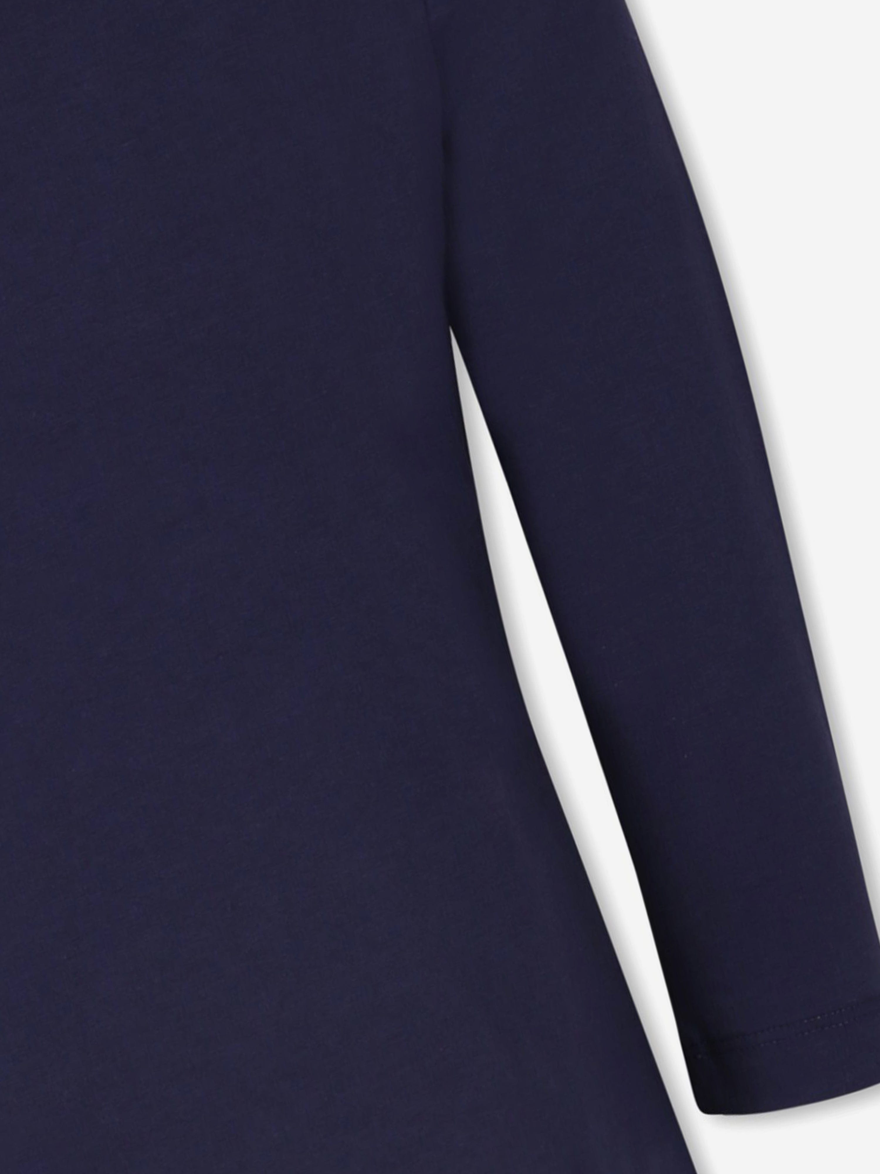 Kids Long Sleeve Logo T-Shirt in Navy
