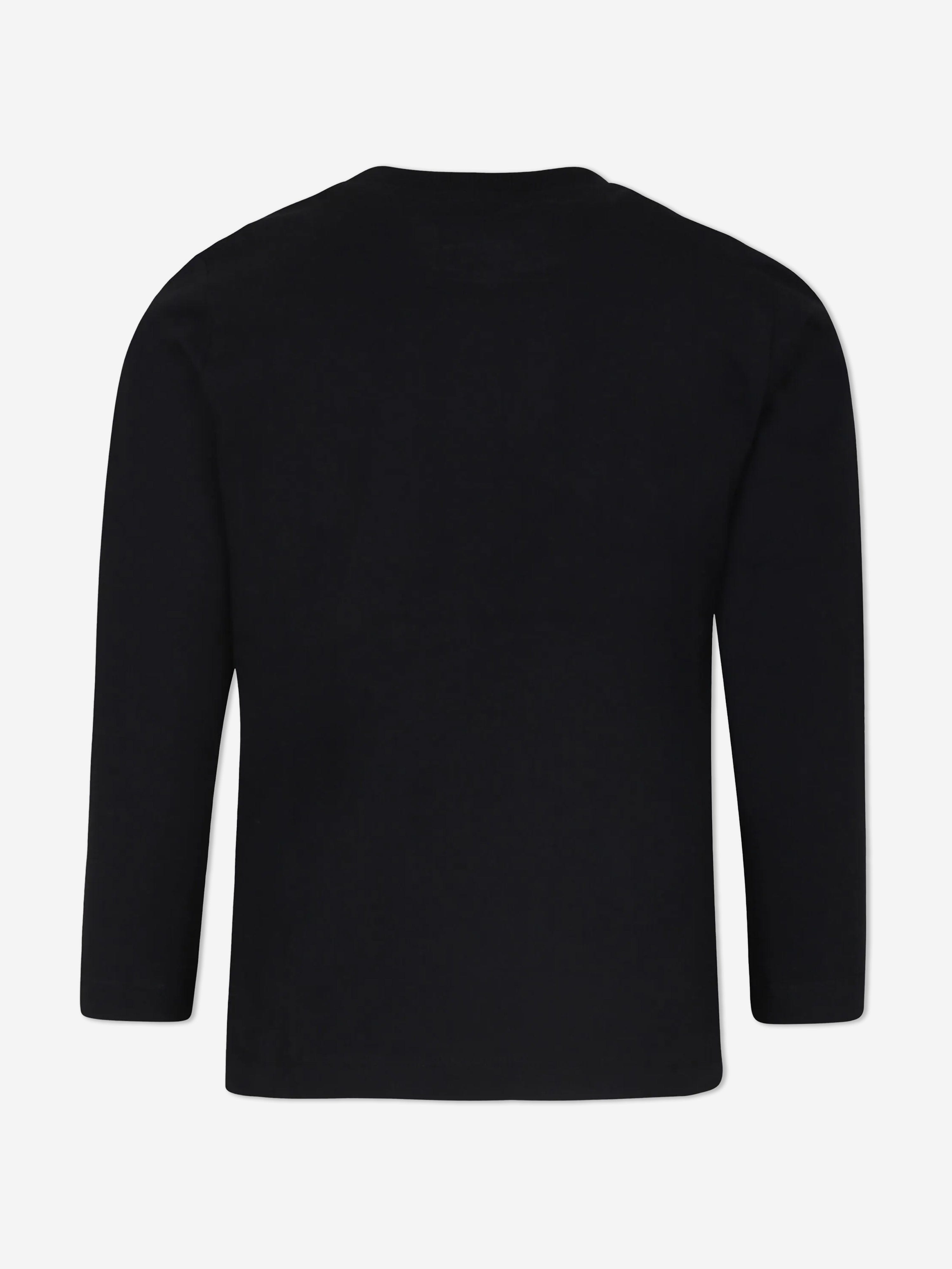 Kids Long Sleeve Logo T-Shirt in Black