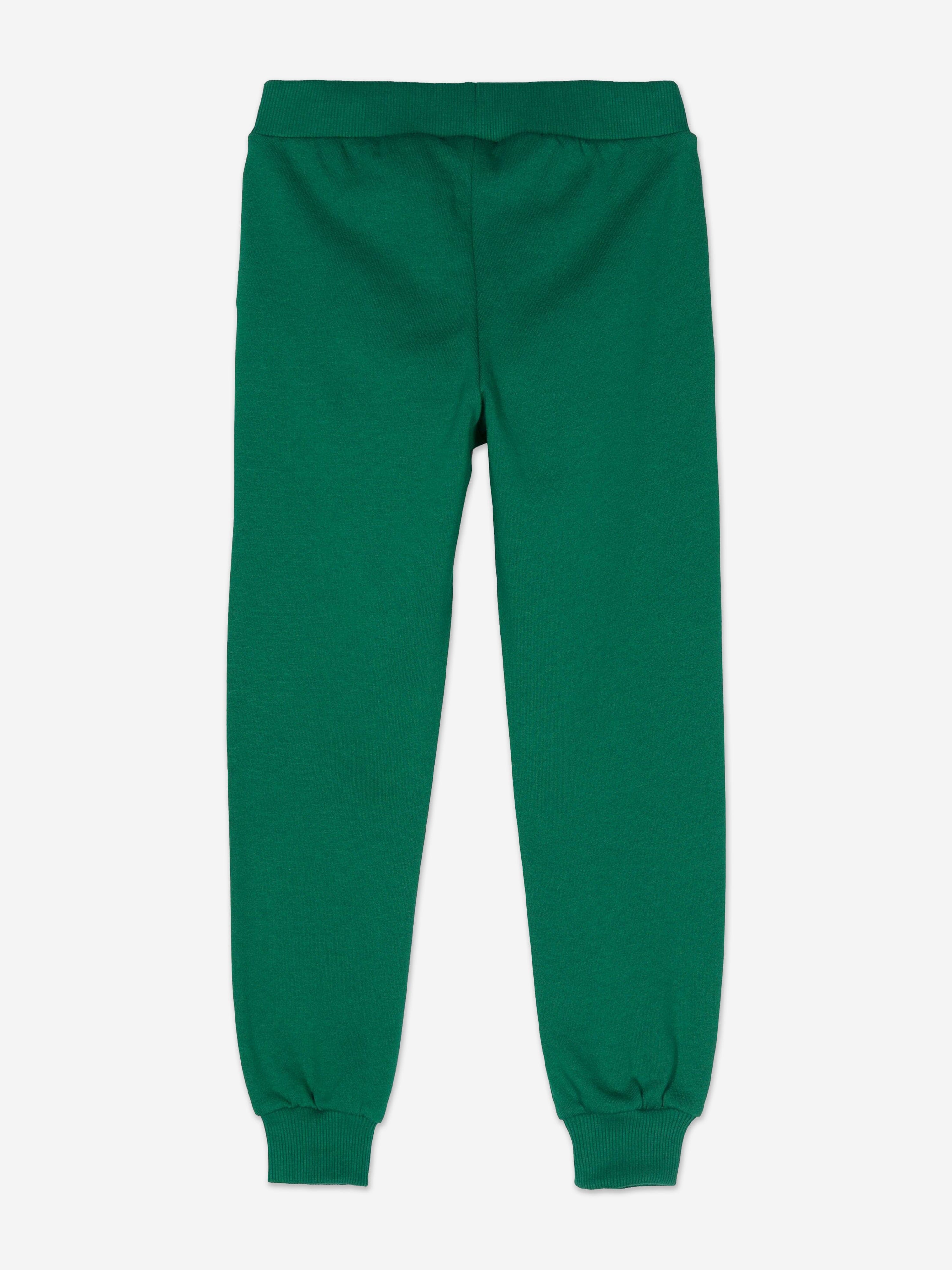 Kids Teddy Bear Logo Joggers in Green