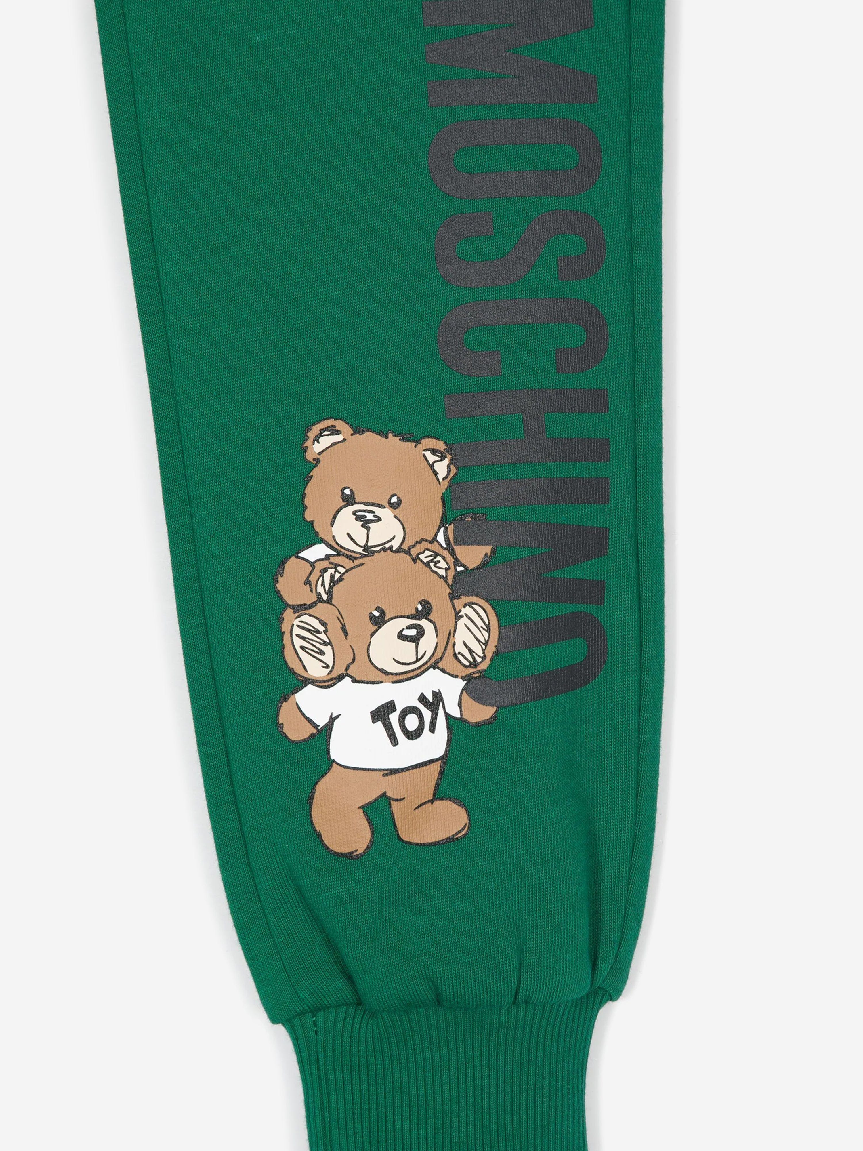 Kids Teddy Bear Logo Joggers in Green
