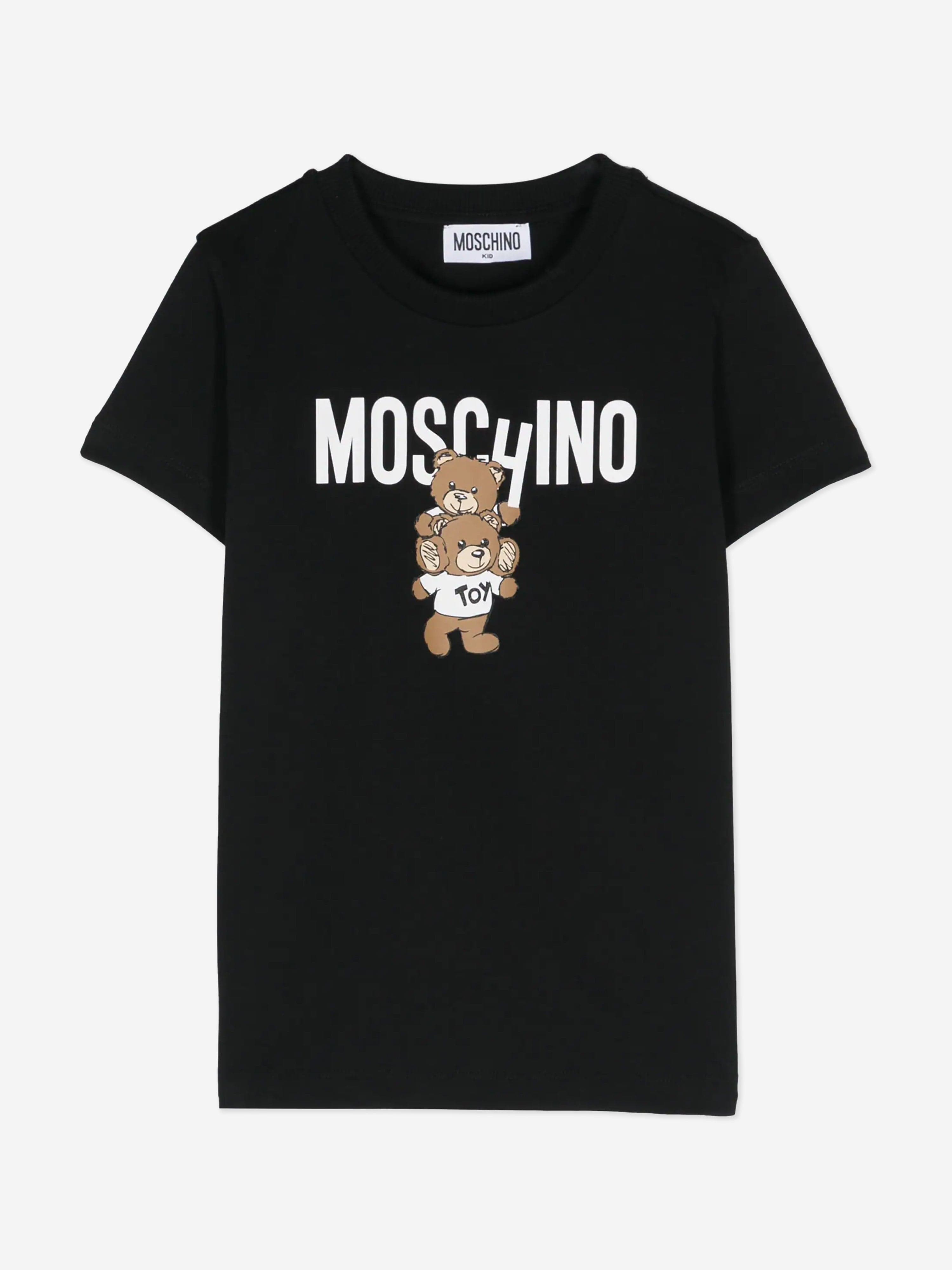 Kids Teddy Bear Logo T-Shirt in Black