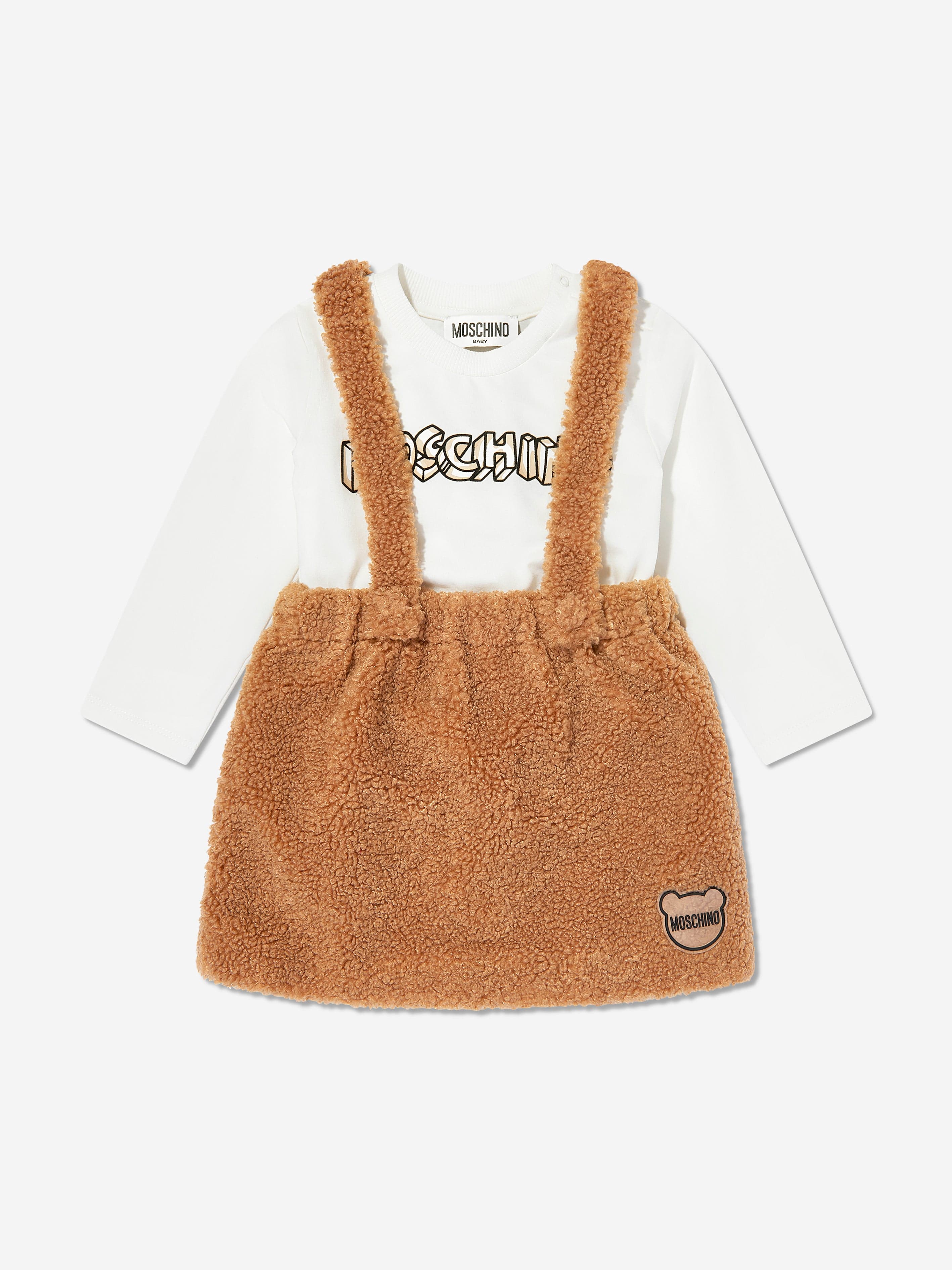 Baby Girls Bear Logo Skirt Set in Multicolour