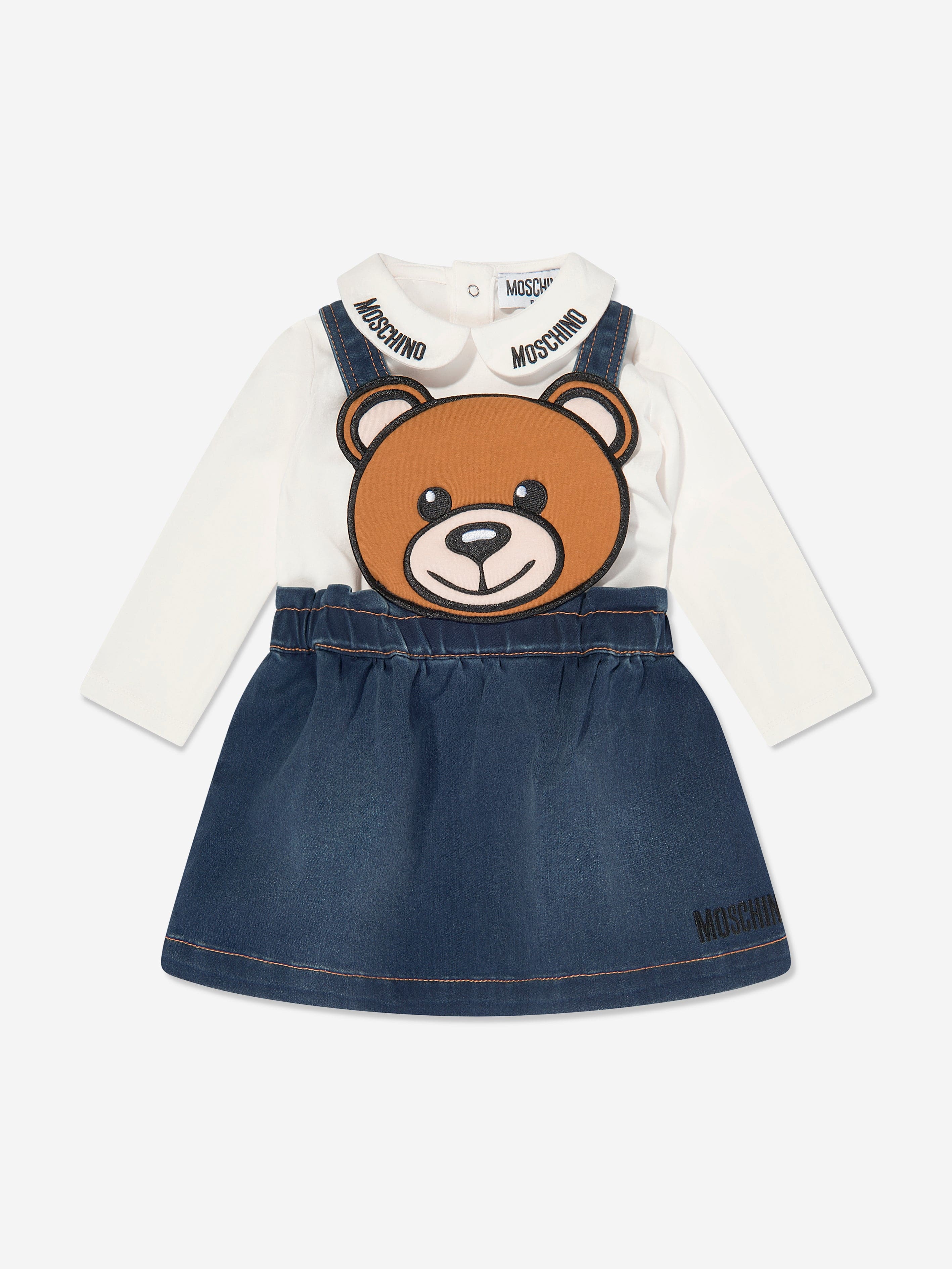 Baby Girls Bear Skirt Set in Ivory