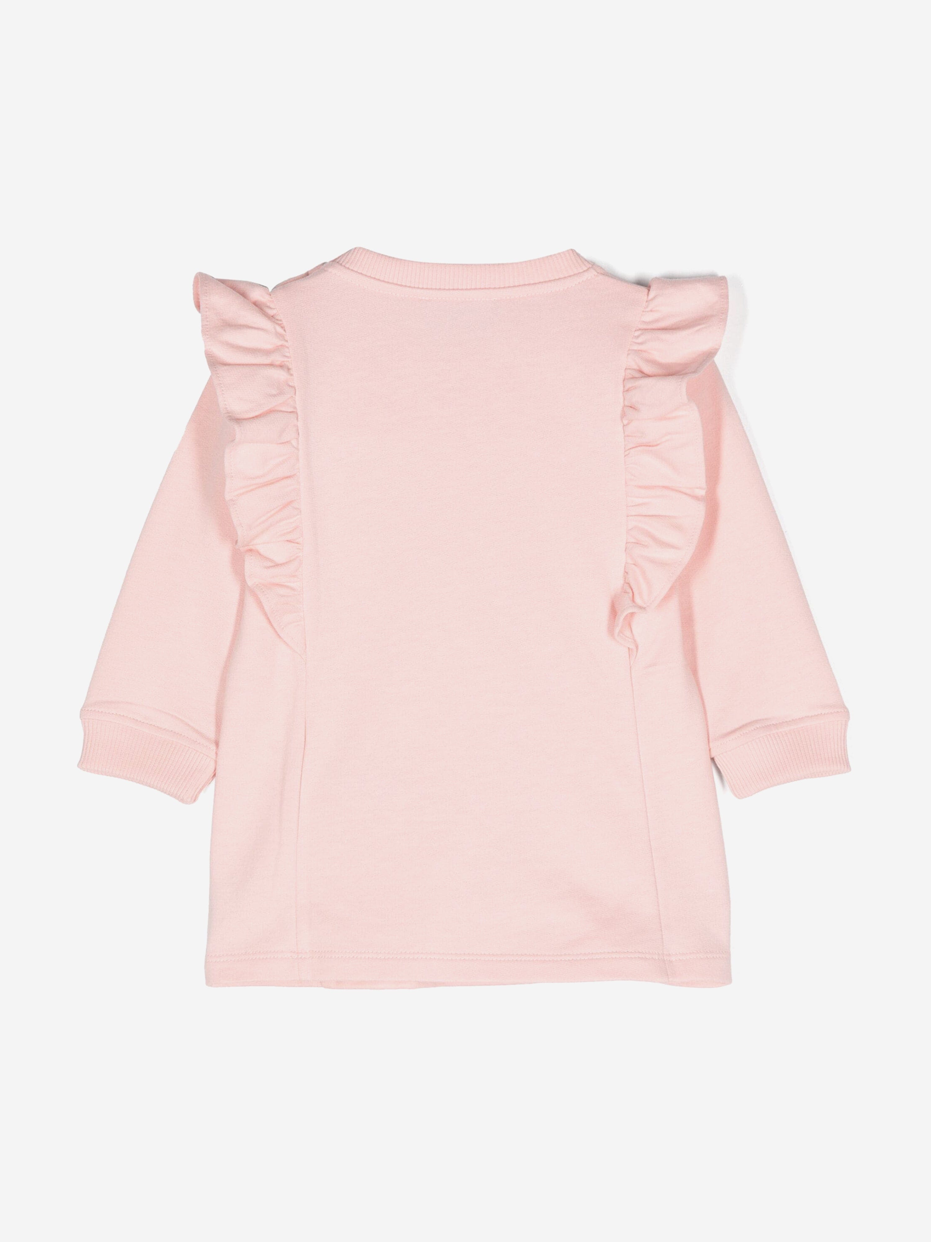 Baby Girls Bear Logo Dress With Gift Box in Pink