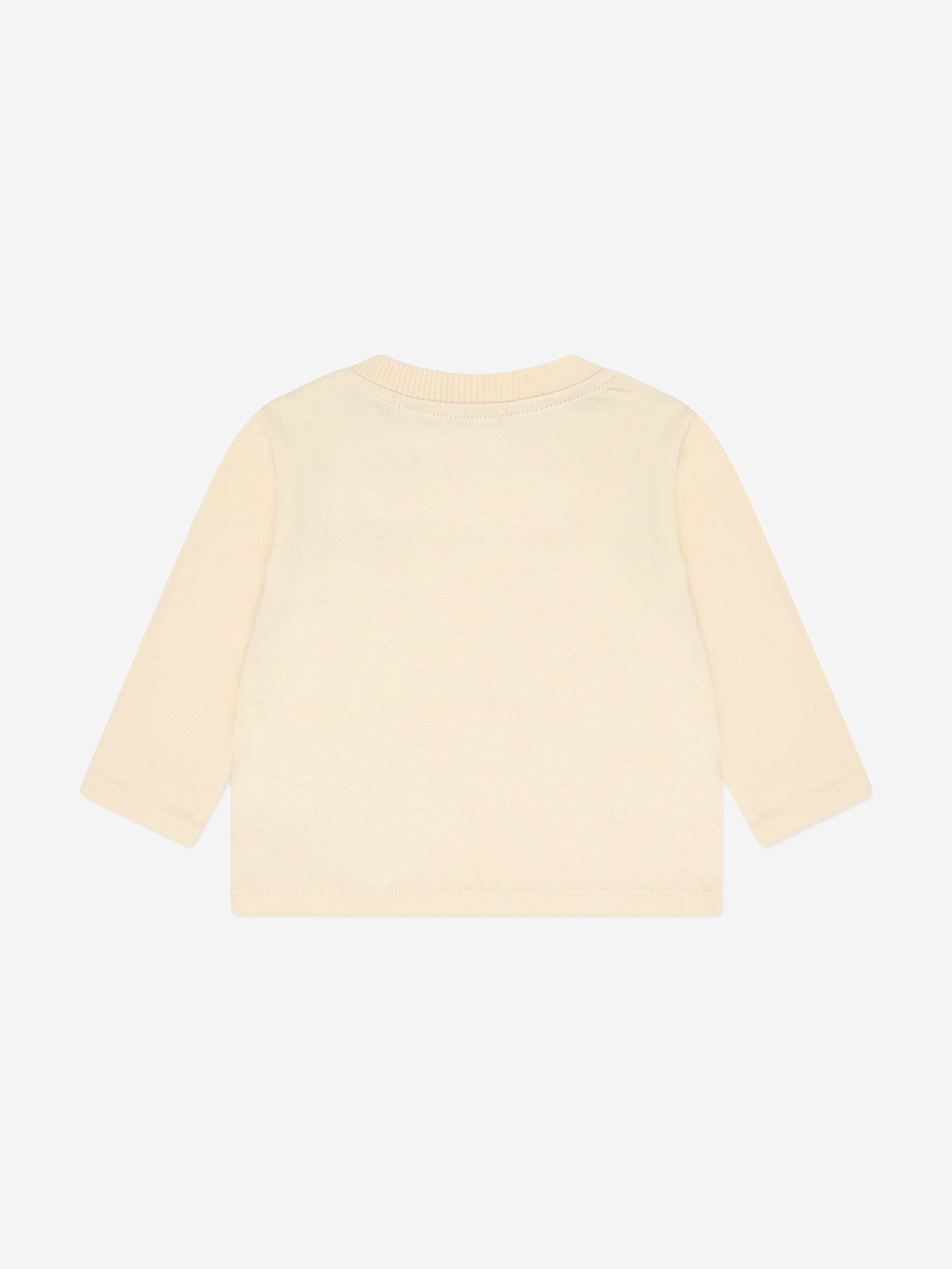 Baby Long Sleeve Bear T-Shirt in Beige