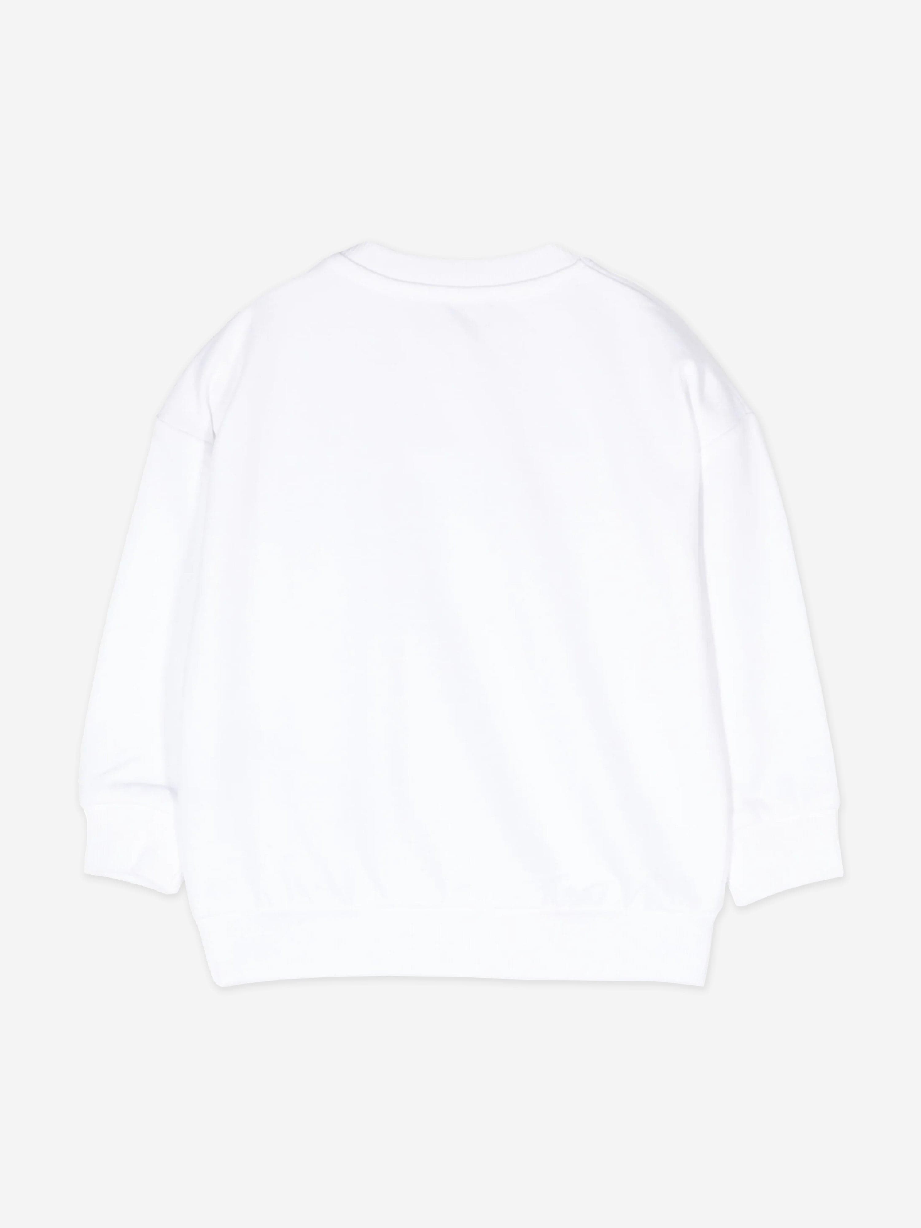 Moschino Baby Logo Sweatshirt in White