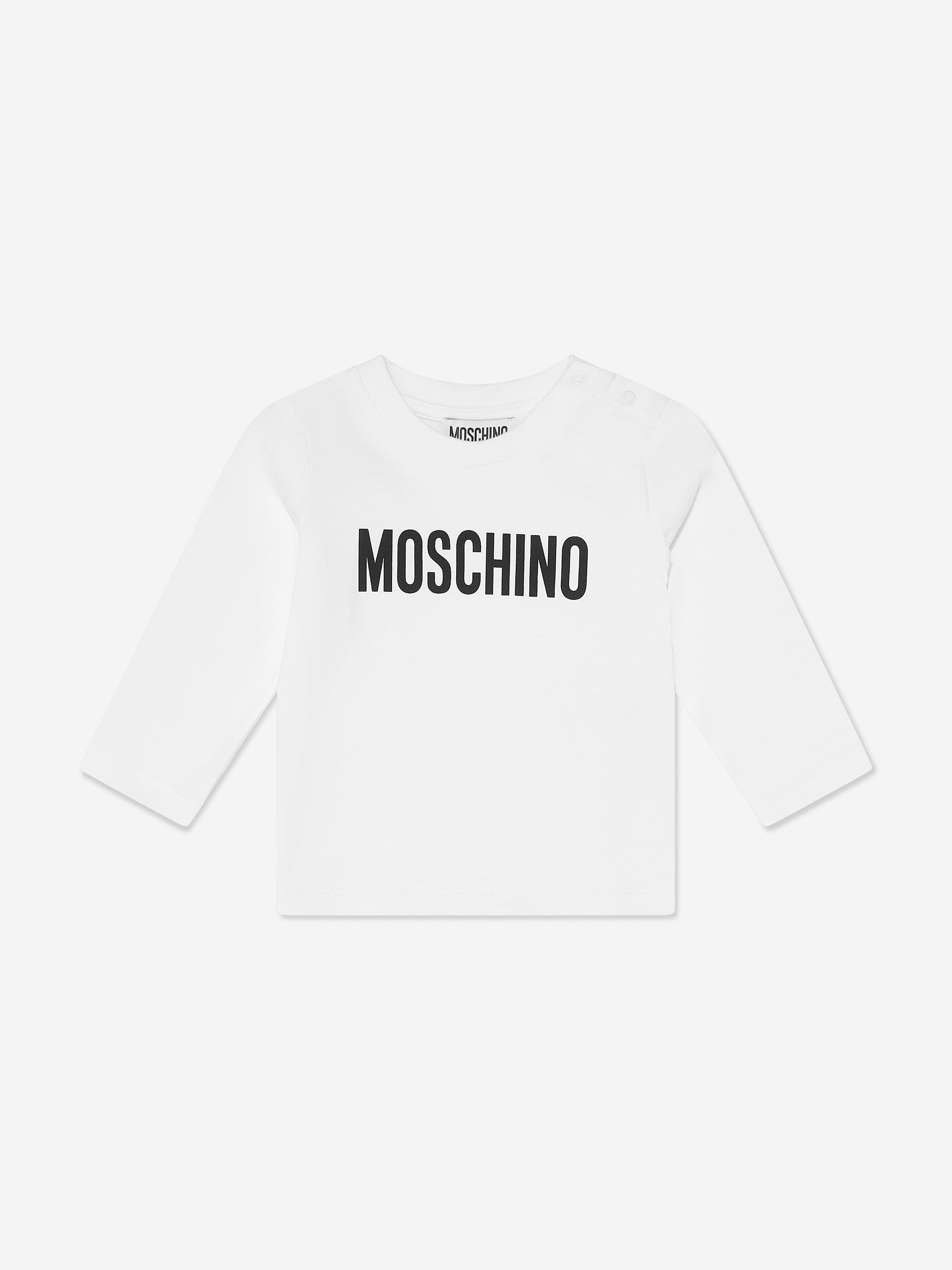Baby Long Sleeve Logo T-Shirt in White