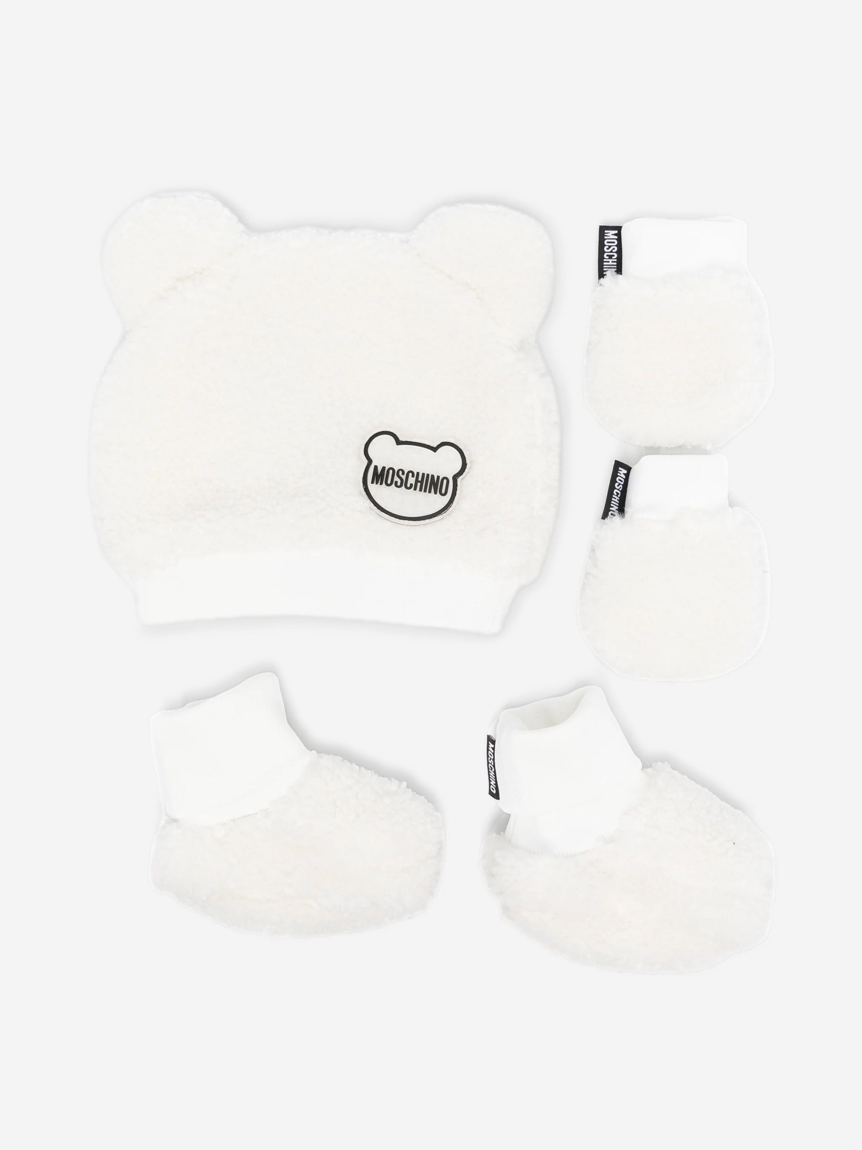 Baby Hat Gloves and Booties Gift Set in Ivory
