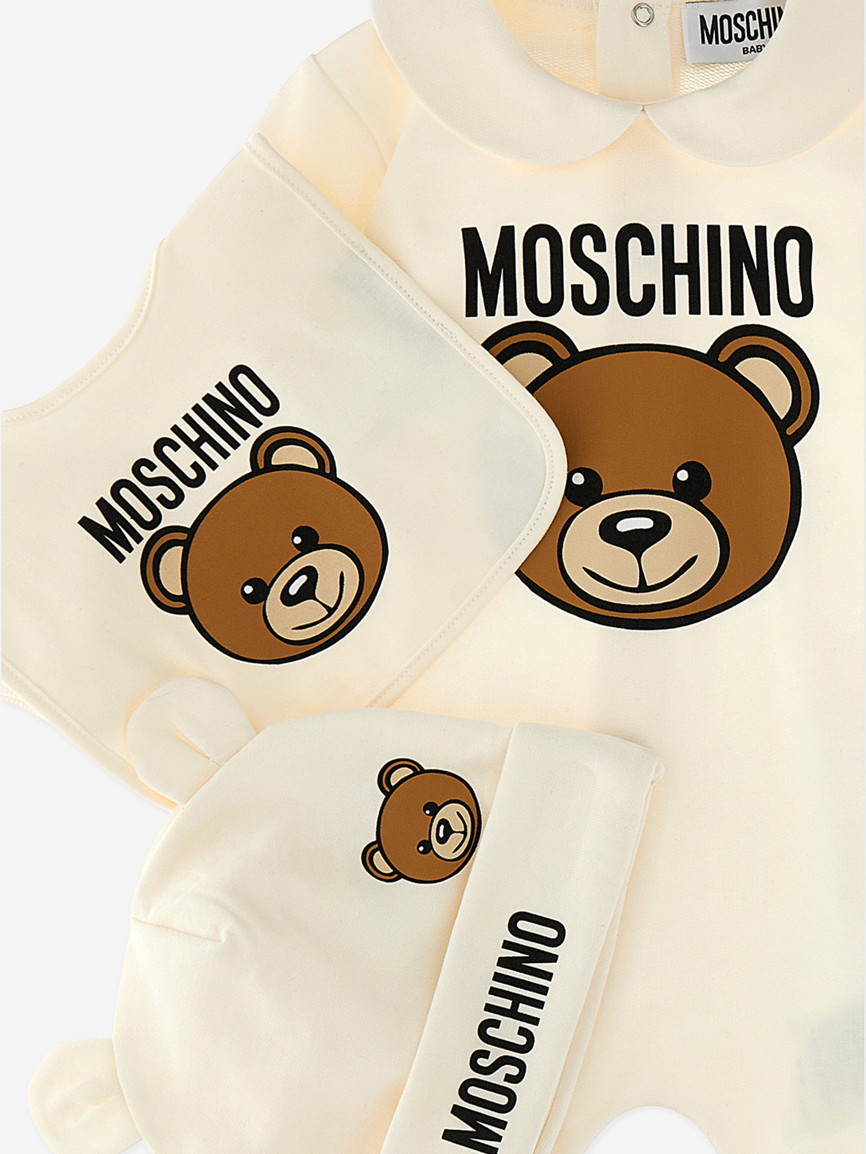 Baby Bear Logo Babygrow Gift Set in Ivory