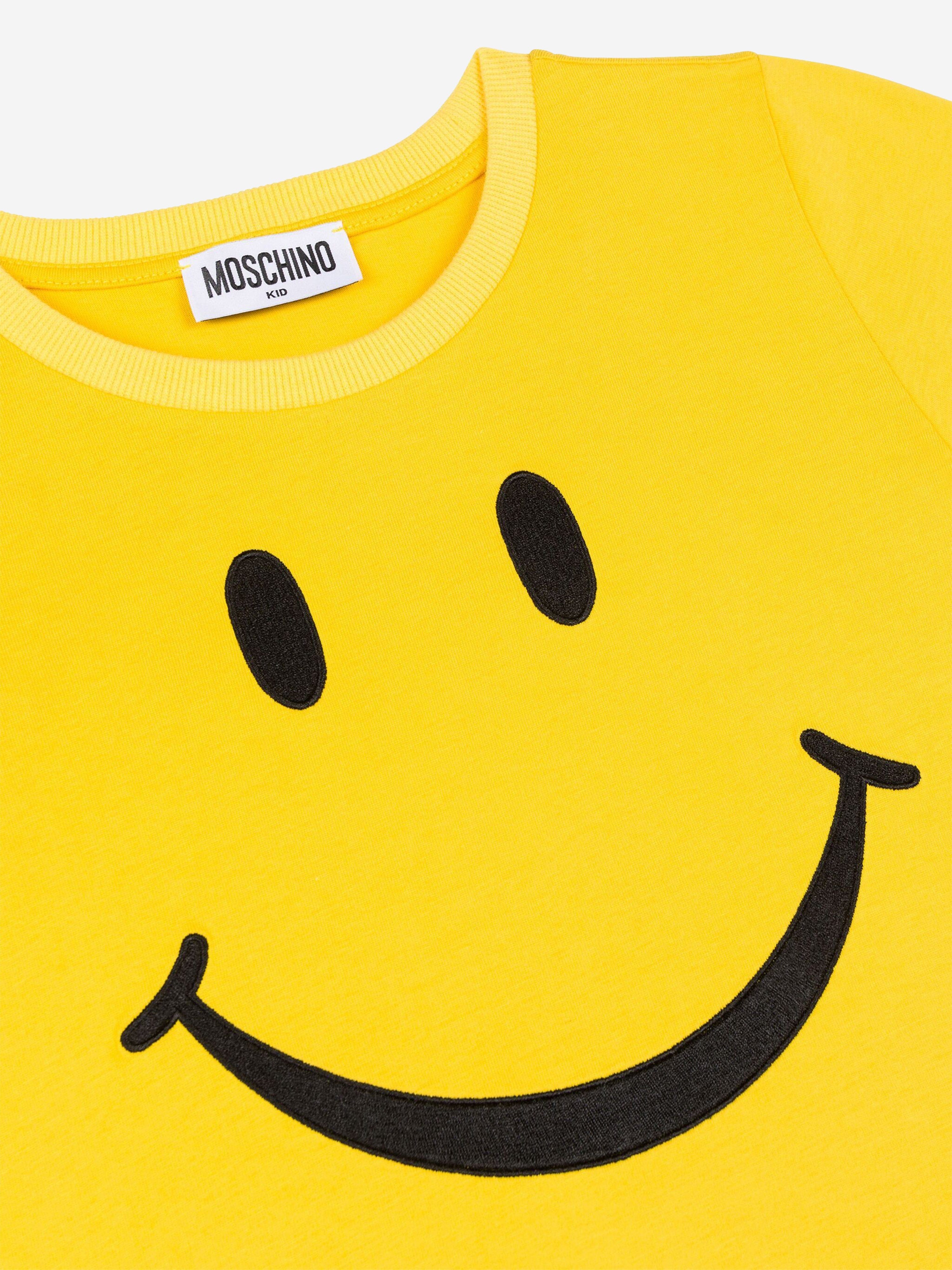 Kids Smiley Face T-Shirt in Yellow