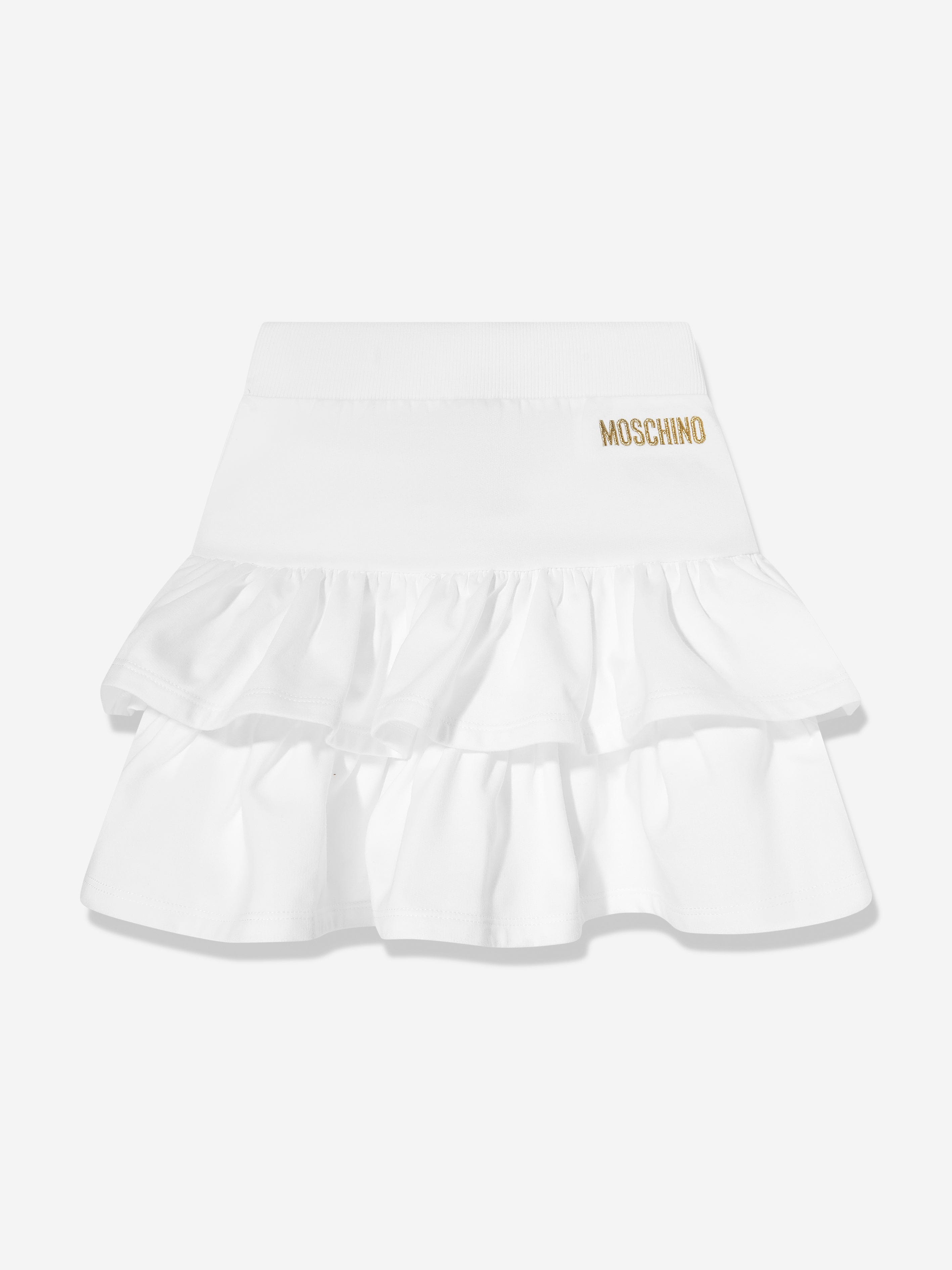 Girls Ruffle Skirt in White