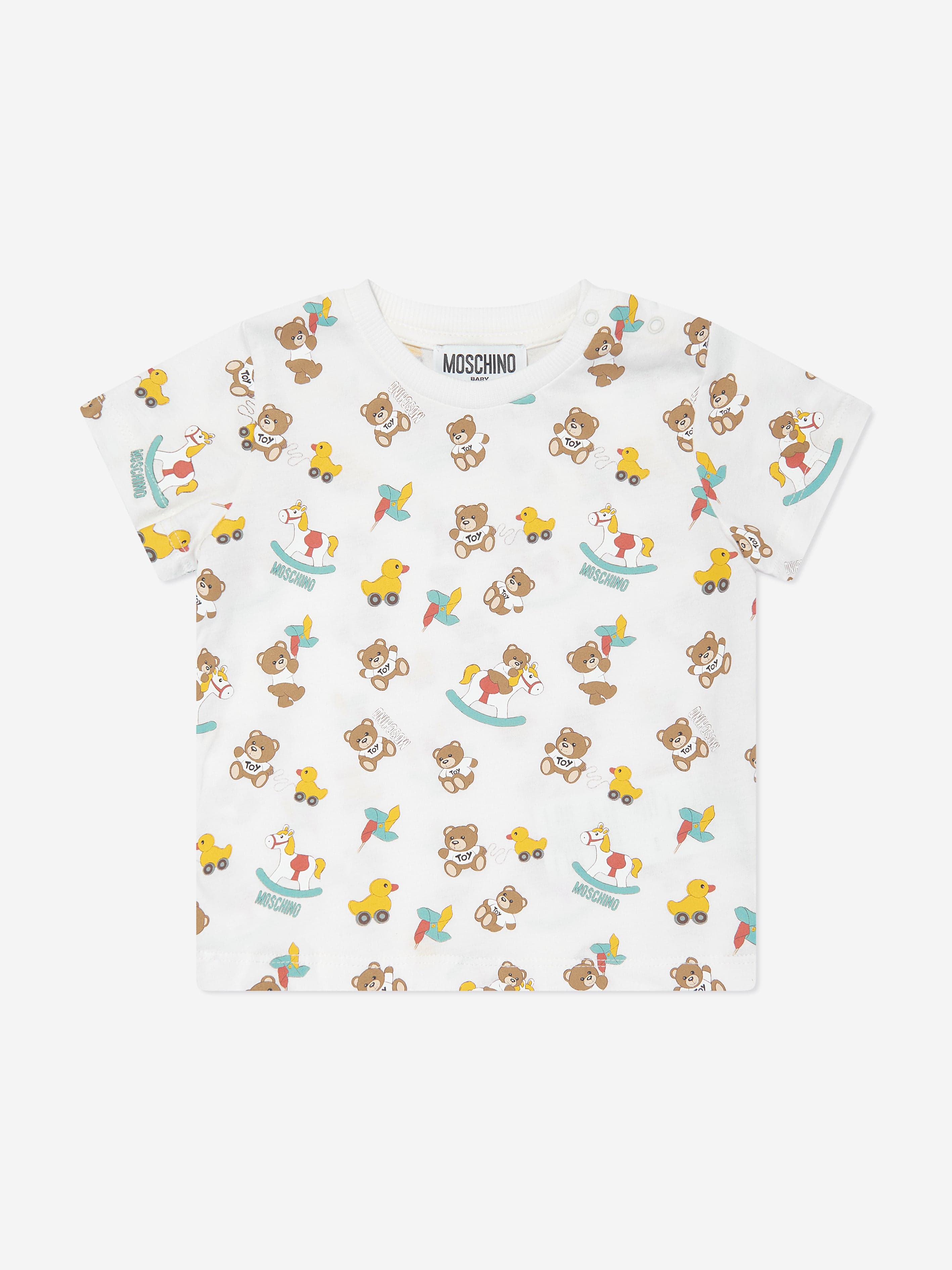 Moschino Baby Teddy Bear T-Shirt in Ivory