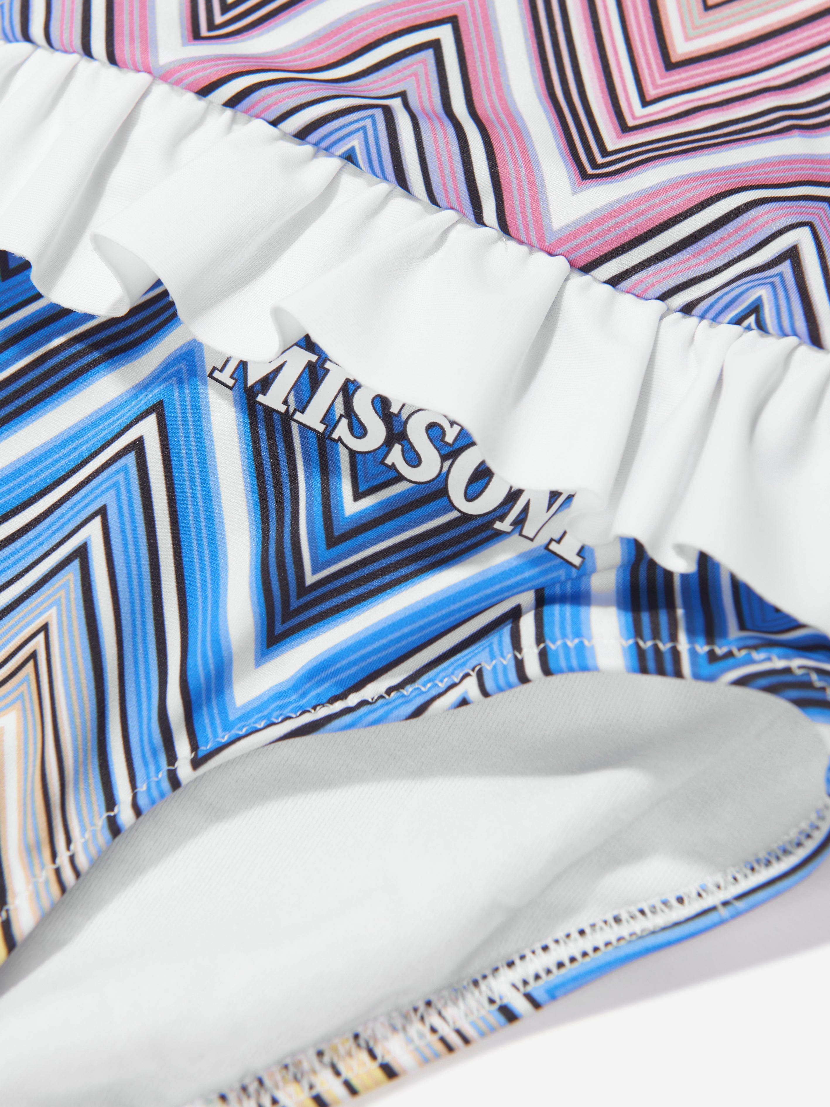 Missoni Girls Zigzag Swimsuit in Multicolour