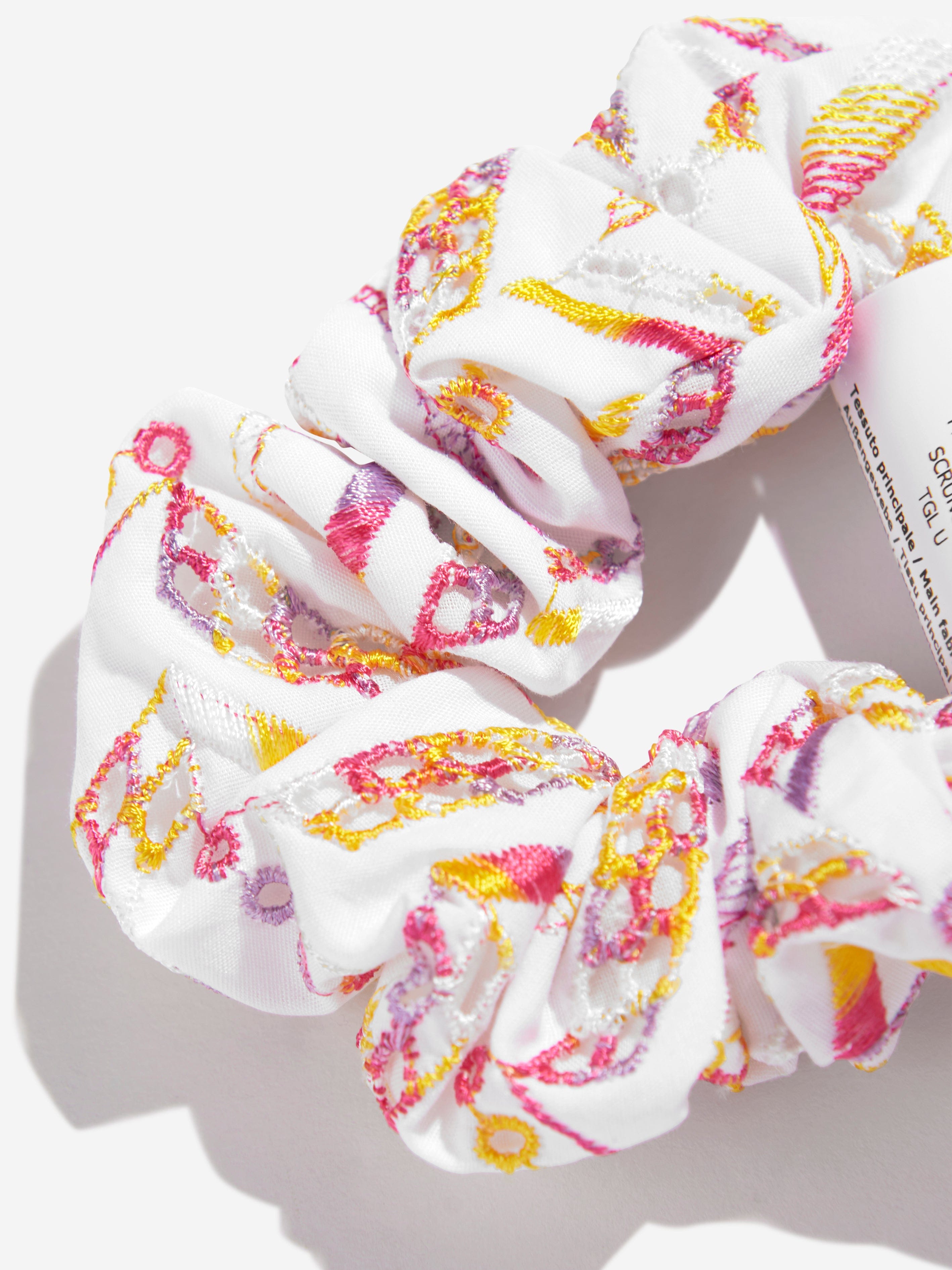 Girls Cotton Scrunchie in White