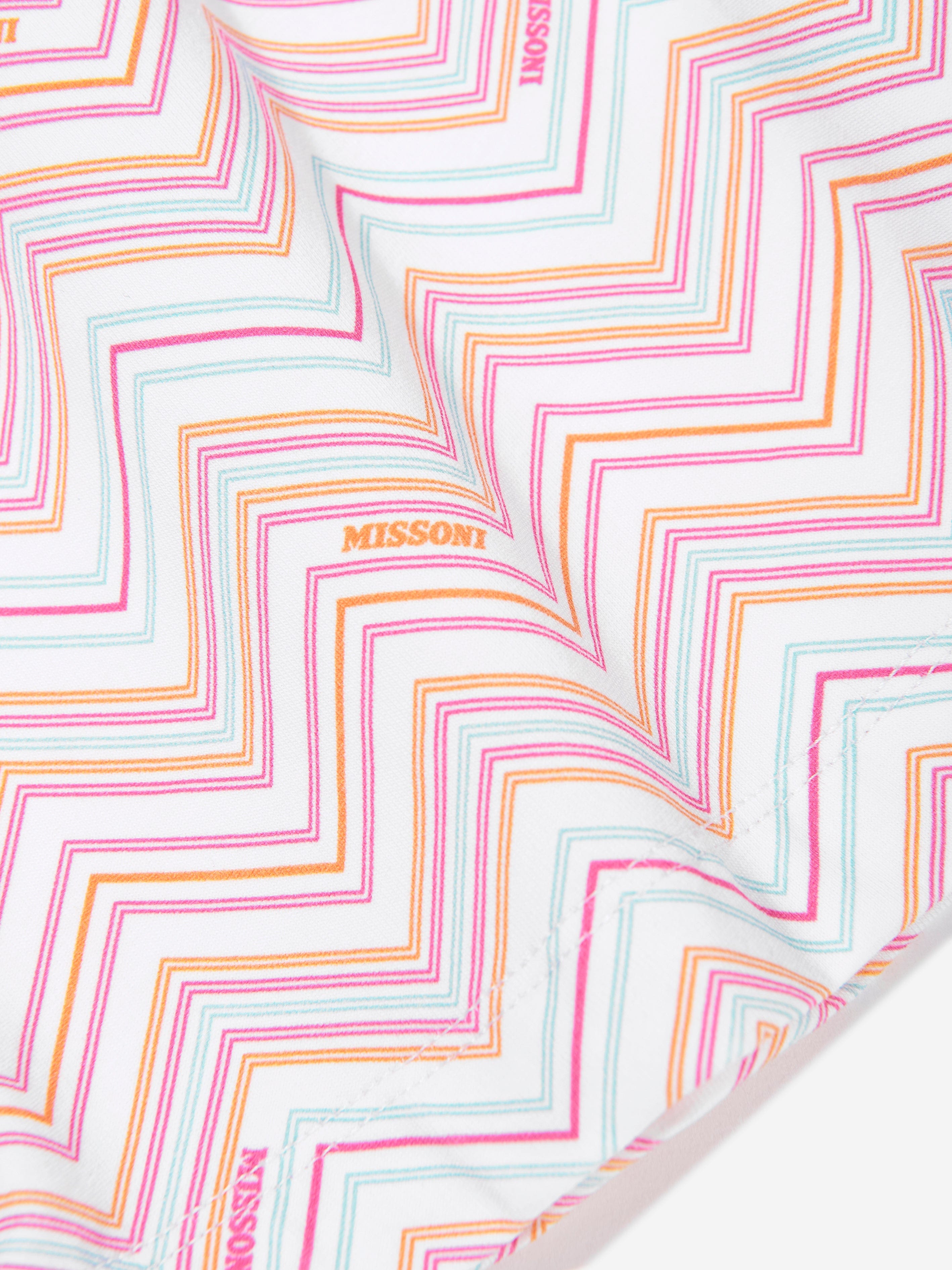 Girls Zigzag Jersey Dress in Multicolour