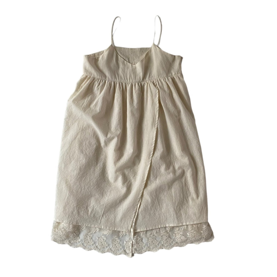 Girls White Cotton Dress