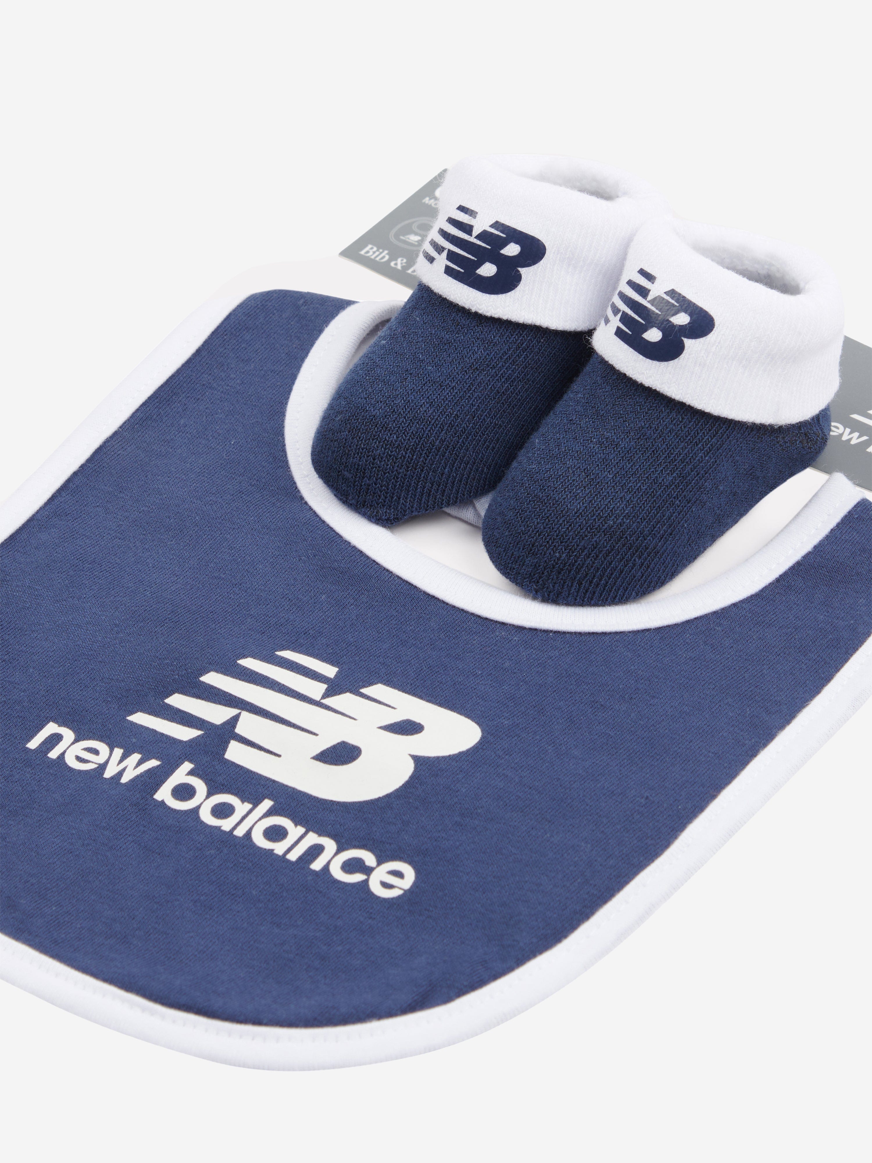 New Balance Baby Boys Bib and Bootie Set in Navy