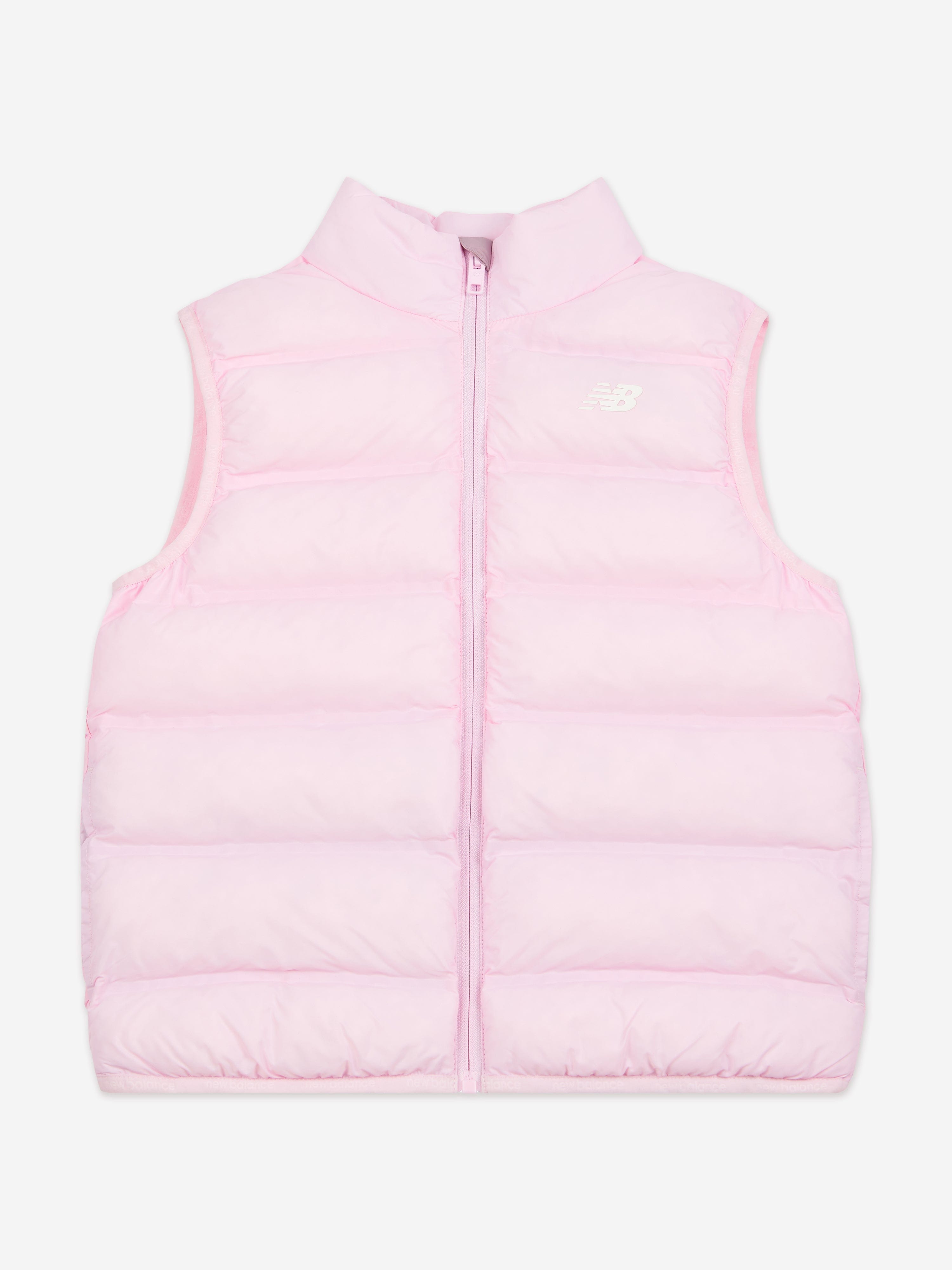 New Balance Girls Bond Quilted Gilet in Pink