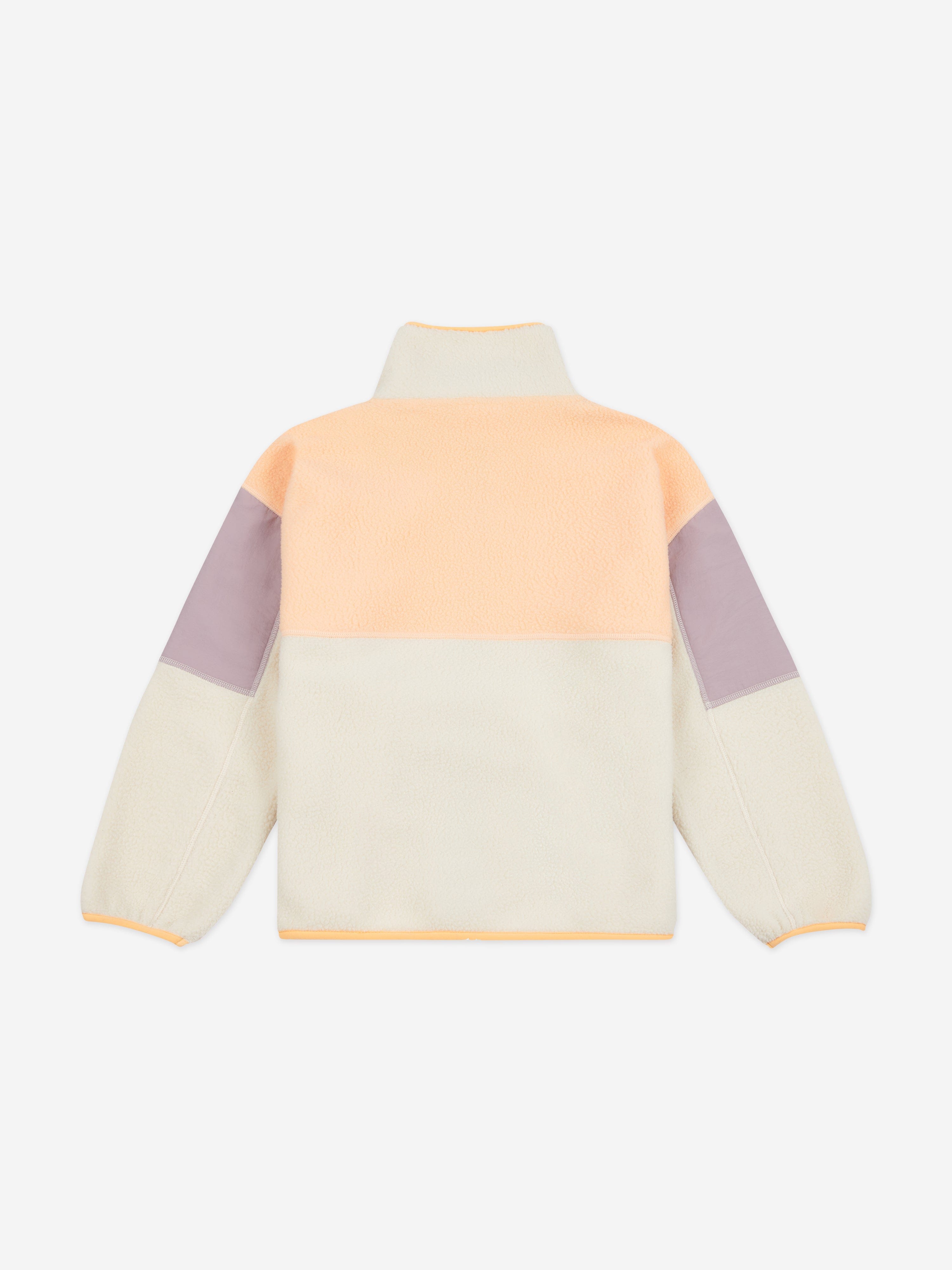 New Balance Girls Premium Fleece Zip Up Top in Multicolour